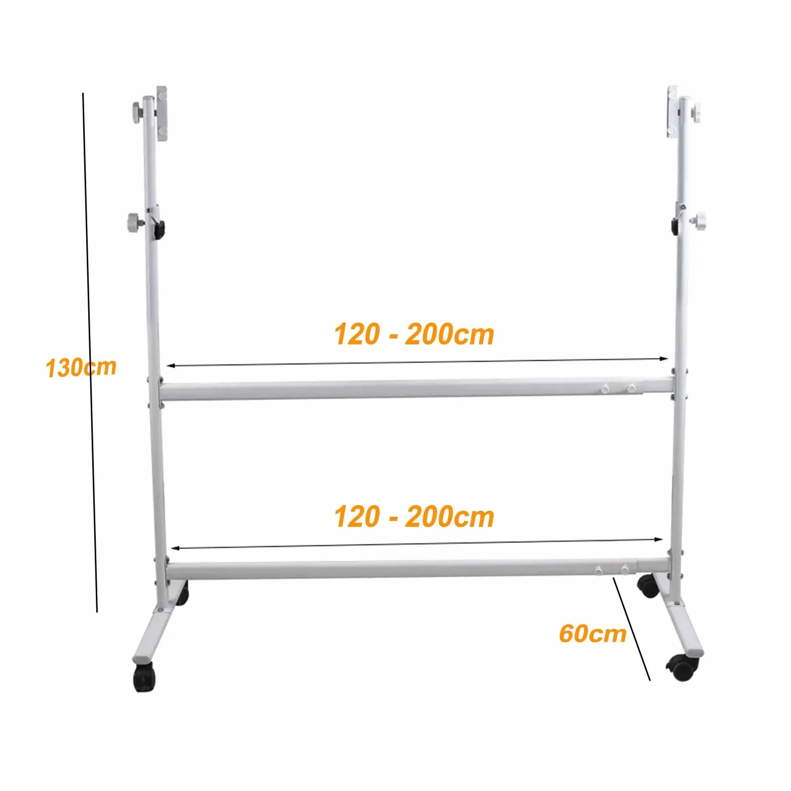Mobilny regulowany metalowy stojak na tablicę 90 x 120 cm, sztaluga suchościeralna do biura, domu, klasy - tylko stojak, przenośny i wszechstronny