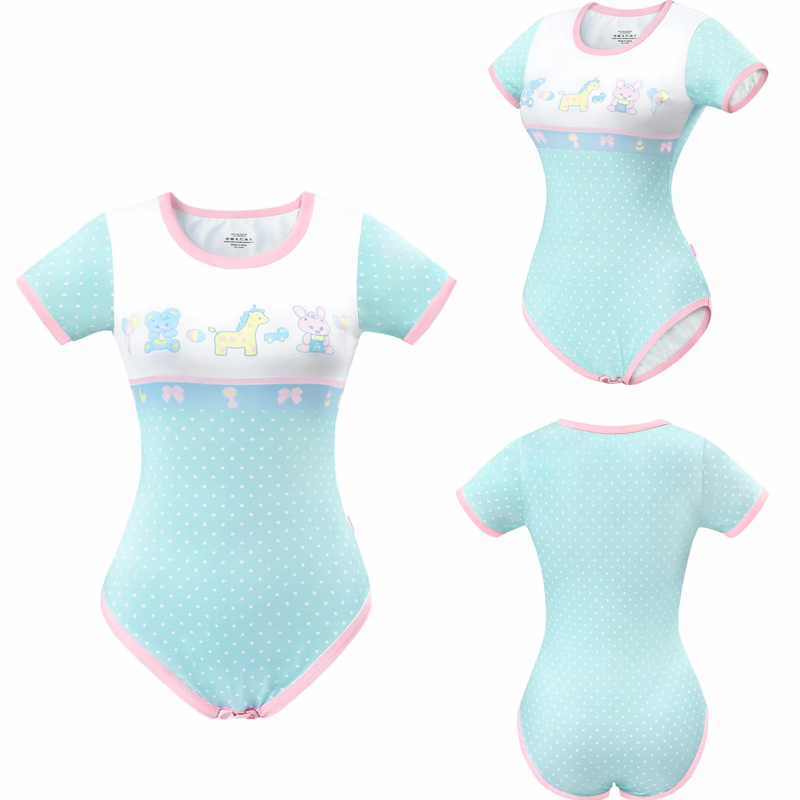 LittleForBig Jedwabiste śpioszki Onesie Piżama Body - Baby Parade Vintage Romper