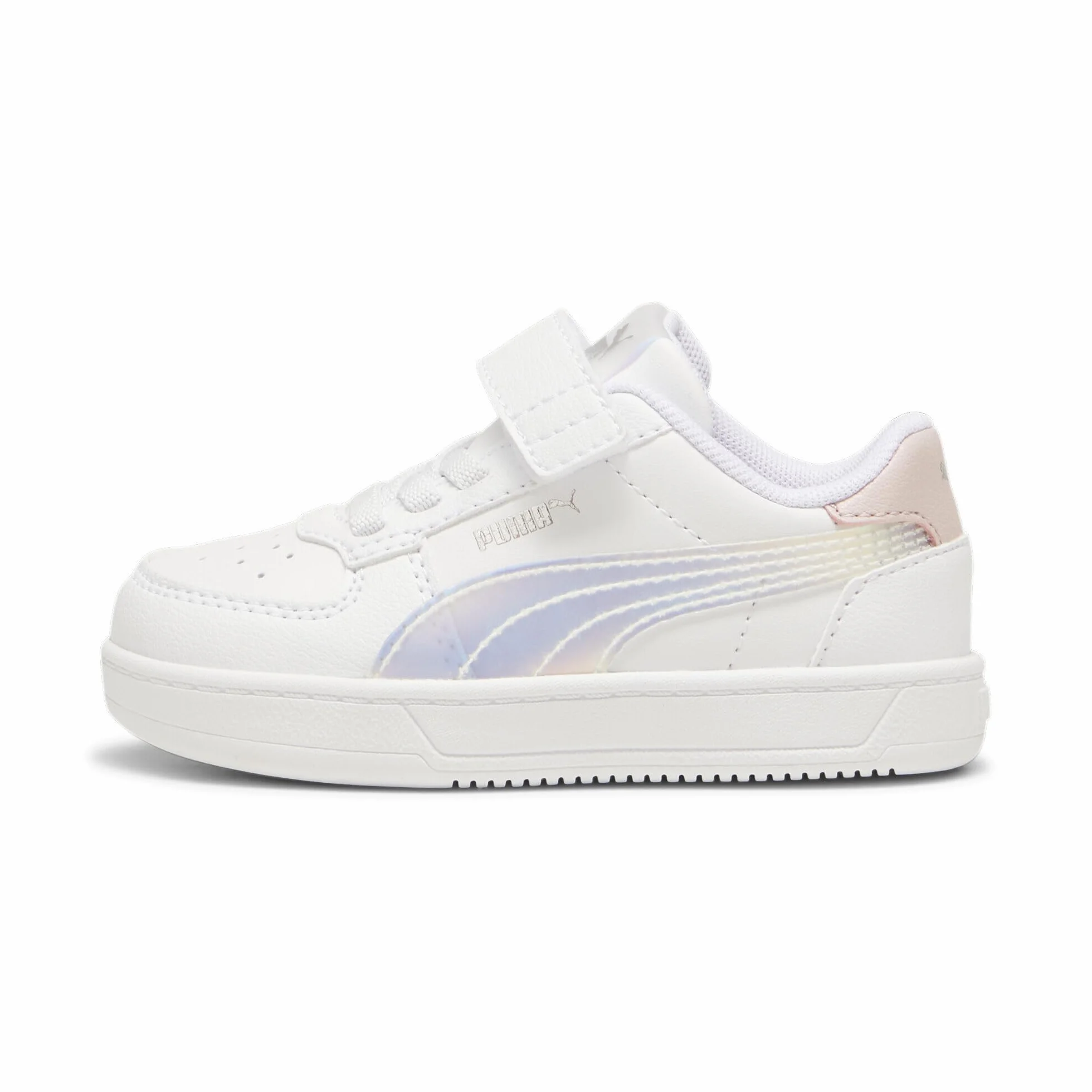 PUMA Dziewczęce trampki CAVEN Holo 2.0 AC+ INF, biało-fioletowa mgiełka srebrna, 9 UK dziecko, Puma Biała fioletowa mgiełka PUMA srebrna, 9 UK Child