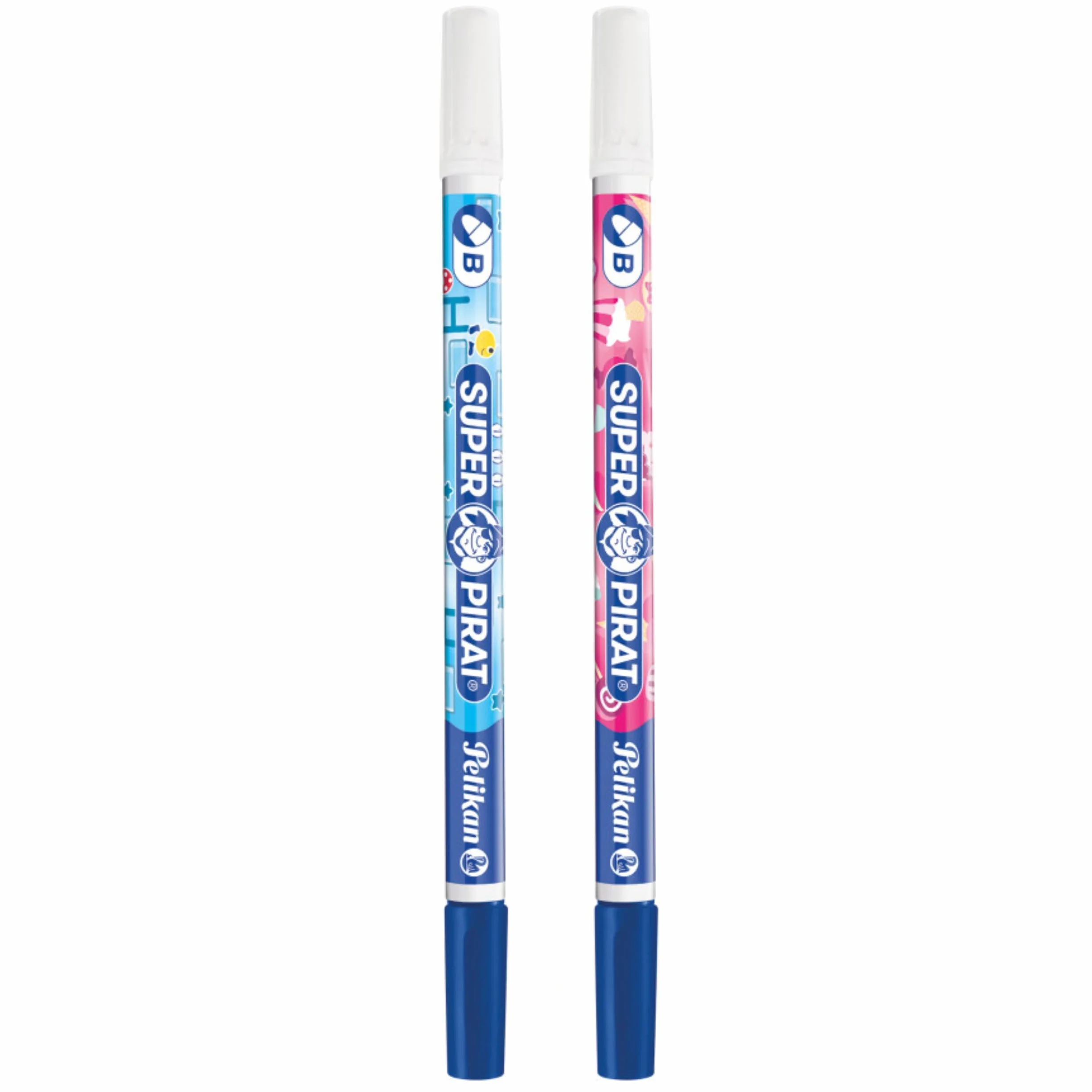 Pelikan® Super Pirat 850B 2szt Korektor do pióra atramentu 2 sztuki 2w1 Pisak Długopis | Zmazik Wymazywacz Zmazywacz | Do Szkoły Biura Na studia | Szybkie poprawianie błędów Korekta | Dla Uczniów