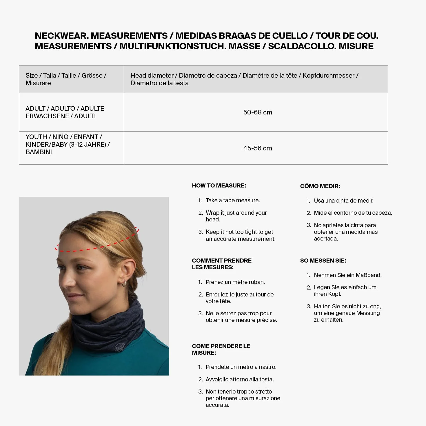 Buff chusta wielofunkcyjna Uniseks Multifunktionstuch Merino