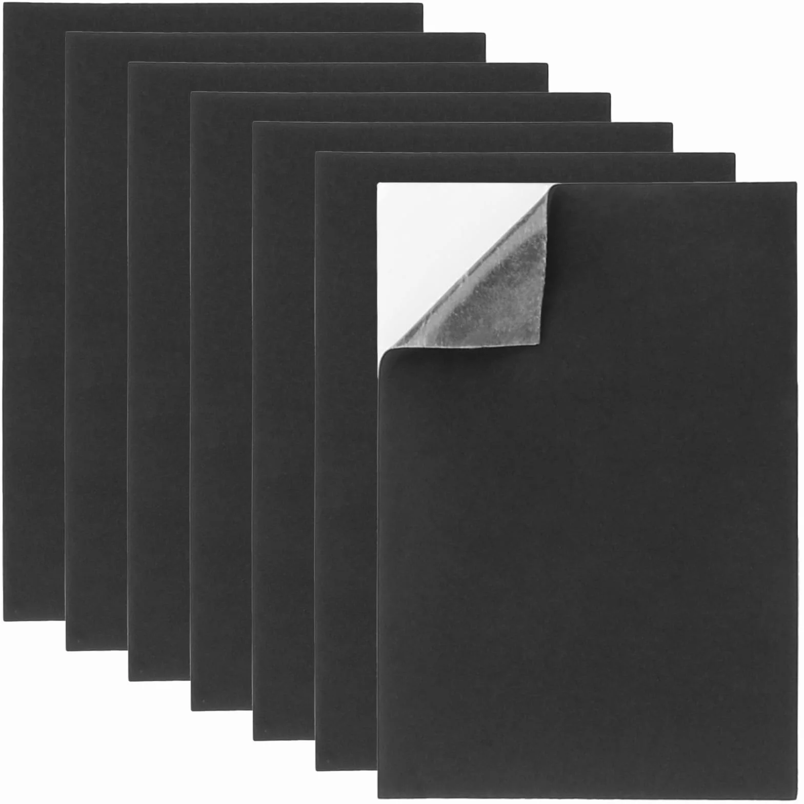 Guma piankowa, samoprzylepna, czarna, antypoślizgowa płyta piankowa, 300 x 210 x 3 mm, płyty z gumy piankowej, samoprzylepne podkładki, płyta piankowa do mebli, prac ręcznych, 7 sztuk