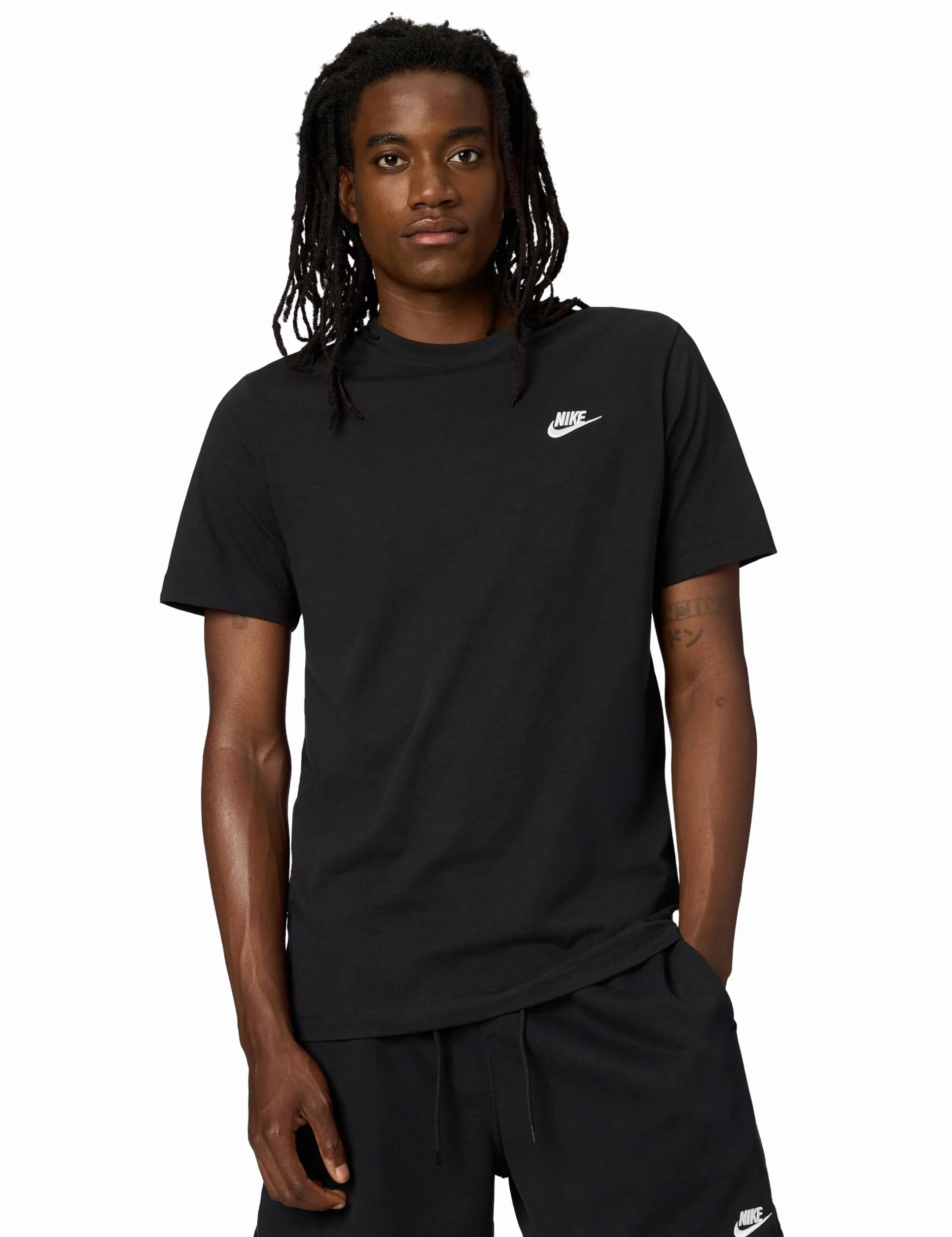 Nike Mężczyźni Sportswear Club AR4997 T-Shirt, Czarny/(Biały), 3XL