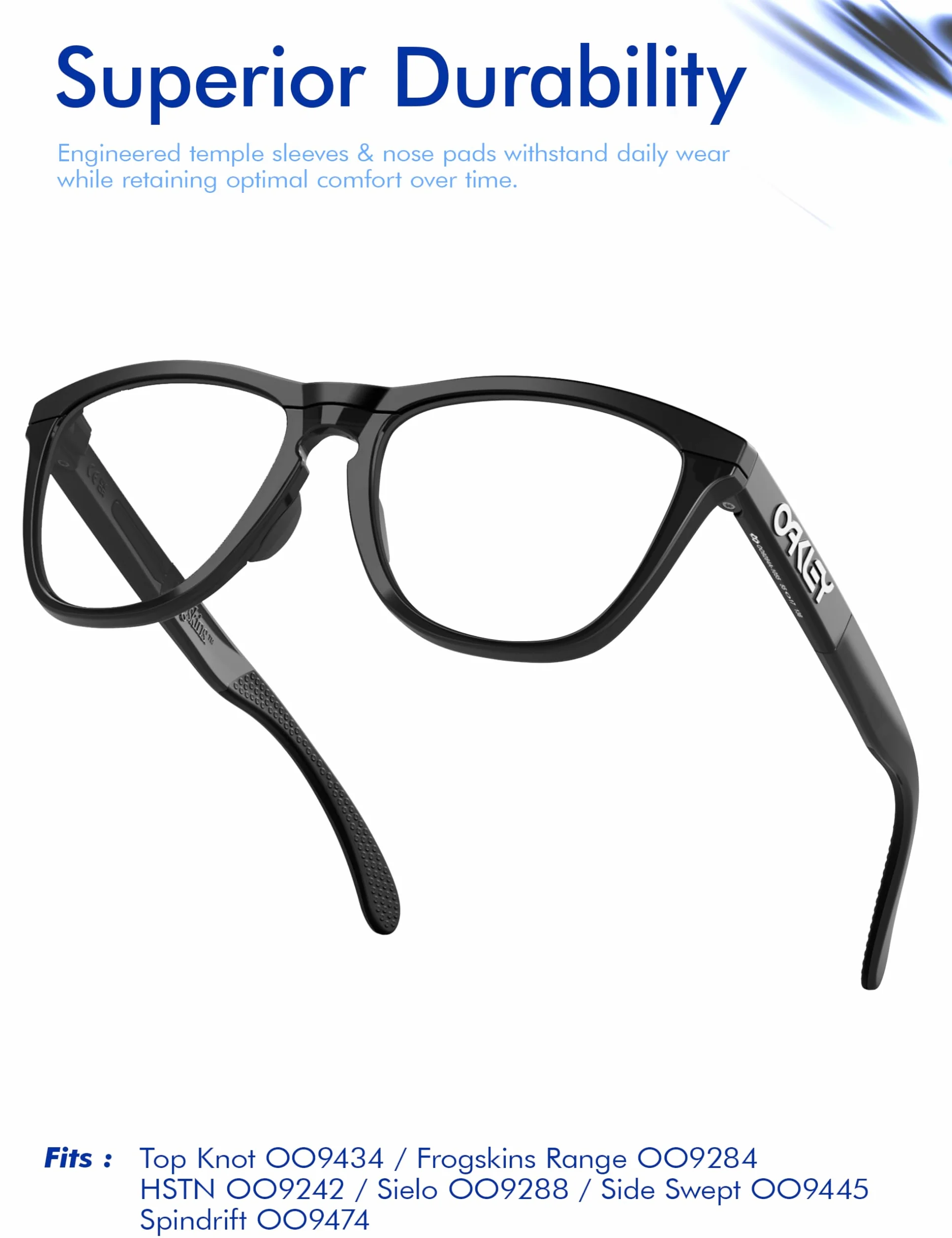 SAUCER Wymienne nakładki na noski do Oakley Frogskins Range OO9284 | Frogskins Hybrid | HSTN OO9242 | OO9242A Okulary przeciwsłoneczne