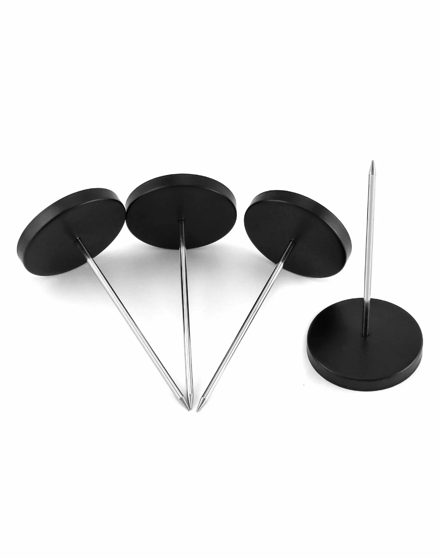 QWORK pojemnik na notatki, pojemnik na notatki Bon pick do paragonu na papier firmowy, 14 cm, 4 sztuki, czarny