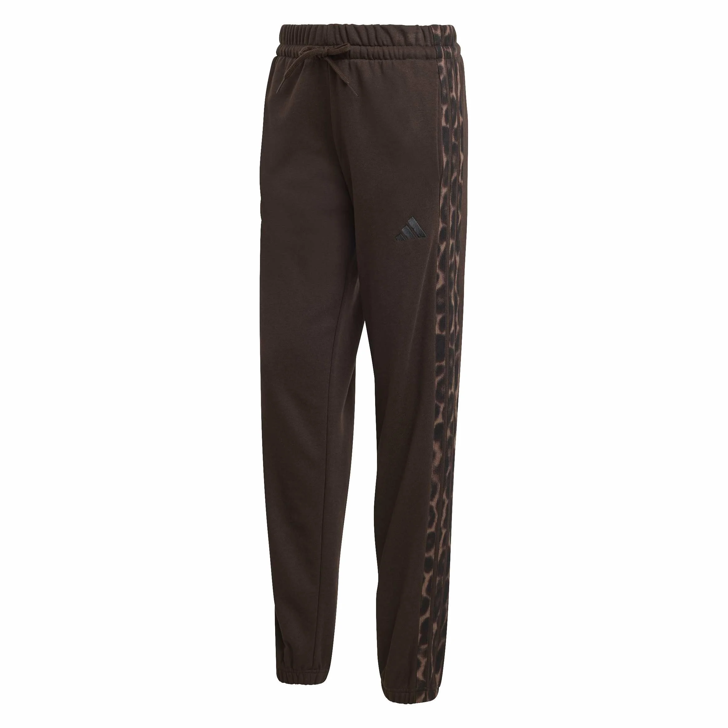 adidas Seasonal Essentials Leopard Print French Terry Pants With 3-stripes - Spodnie golfowe Kobiety
