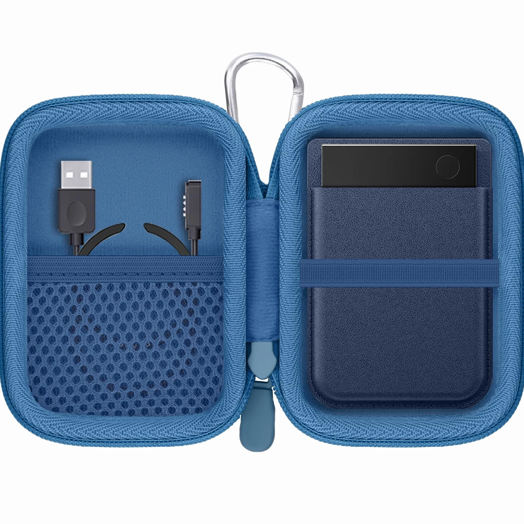 Khanka Etui Twardy Futerał do Przenoszenia, Etui do Przechowywania Kompatybilne z Note AI Rejestrator Audio z Karabińczykiem, Niebieski