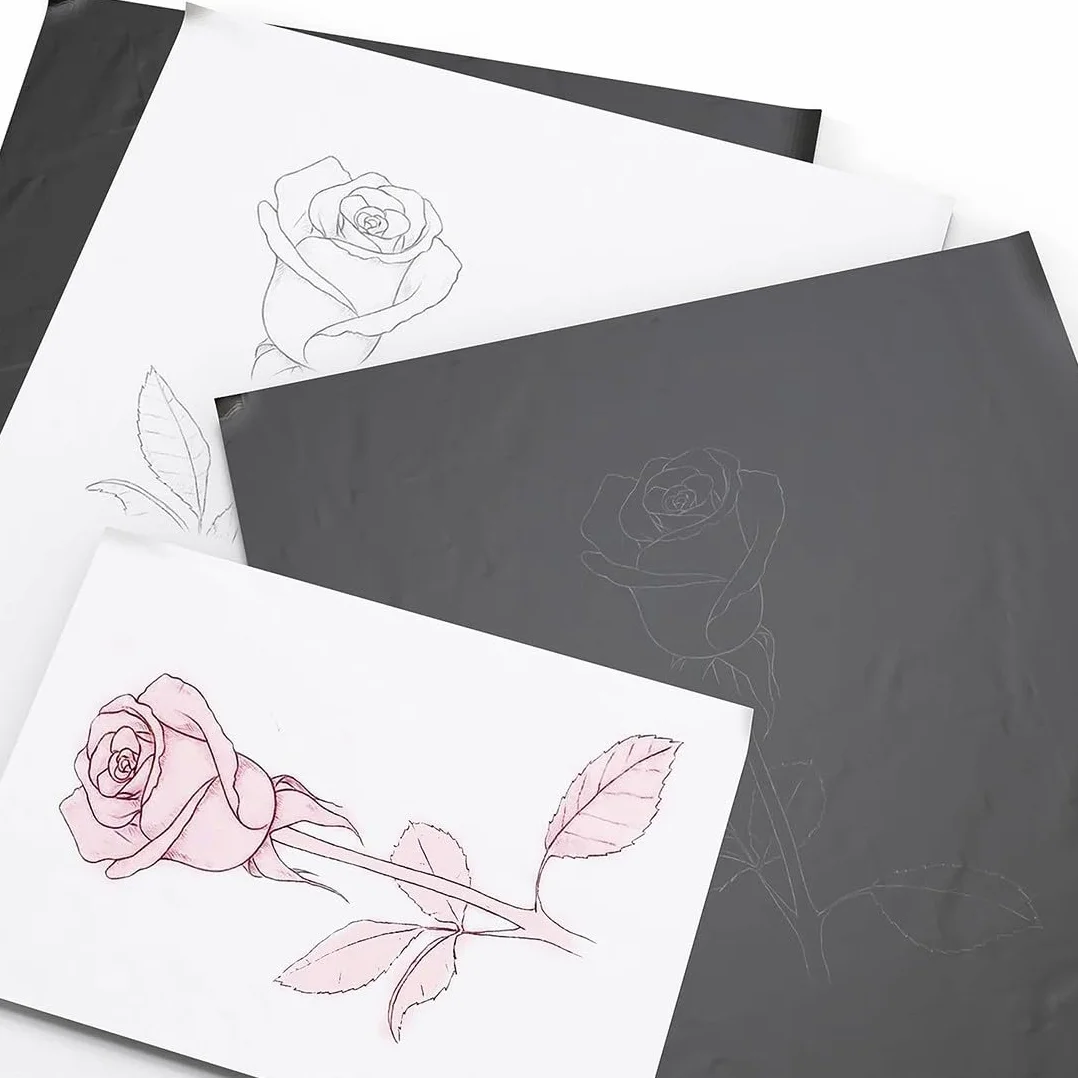 USTNIR 50 arkuszy papieru węglowego, czarny, grafitowy papier transferowy, papier węglowy, grafit A4, pomysł na papier, drewno, płótno, ceramikę, metal i inne powierzchnie