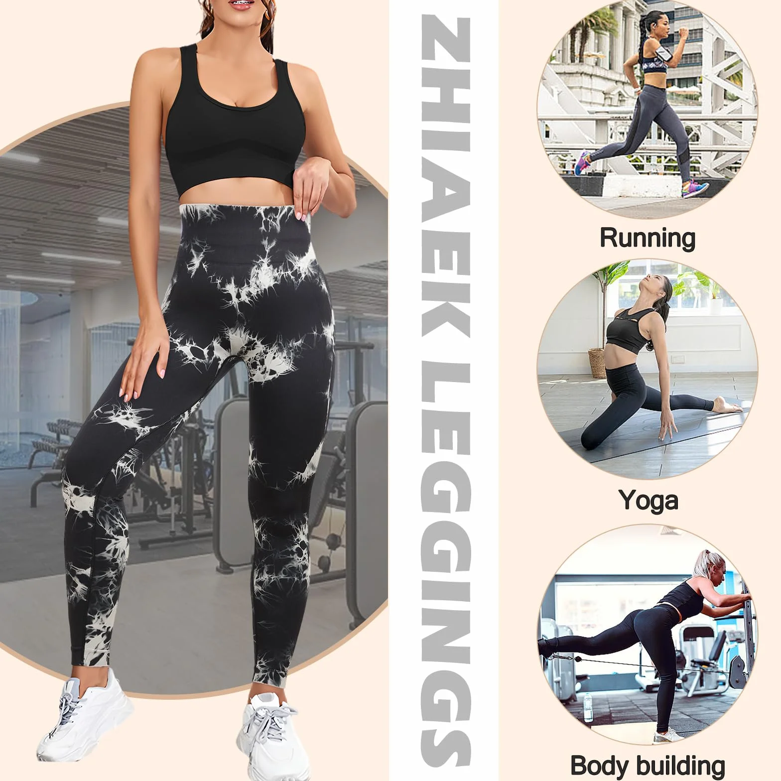 Damskie legginsy sportowe push-up z wysokim stanem antycellulitowe spodnie na siłownię kontrola brzucha nieprzezroczyste spodnie do fitnessu joggingu jogi