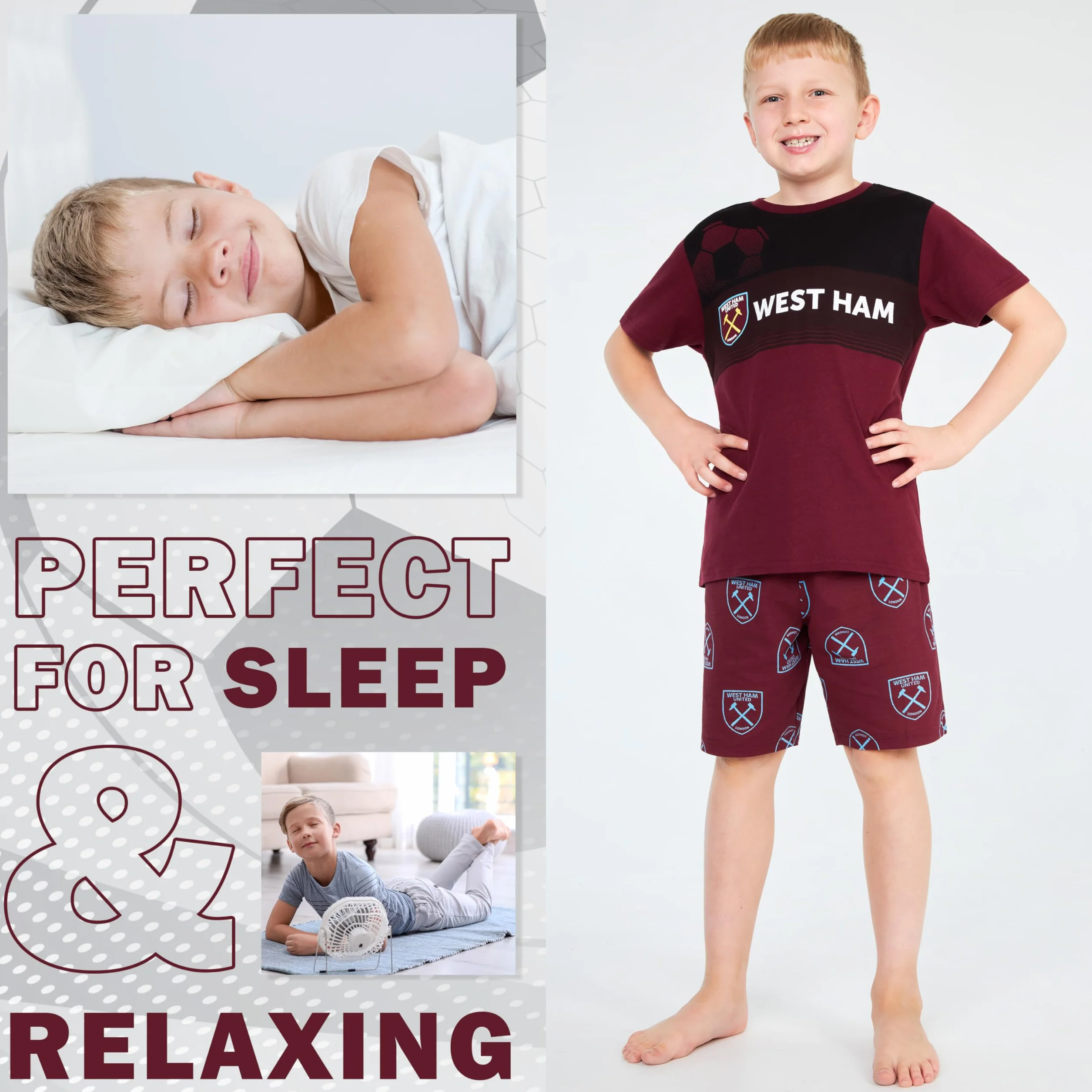 Get Trend: Chłopięce Zestaw 2-częściowy z T-shirtem i Szortami Oddychające, Rozmiar L, Kolor Czerwony, Dla Chłopców, Sport, Piłka Nożna