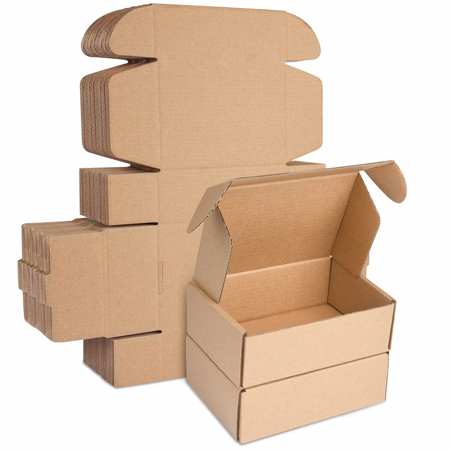 Pudełka wysyłkowe z kartonu falistego, 15x10x5cm, pudełka Royal Mail na małe paczki, pudełka pocztowe do biznesu, wysyłki, przechowywania lub prezentów (25 sztuk)