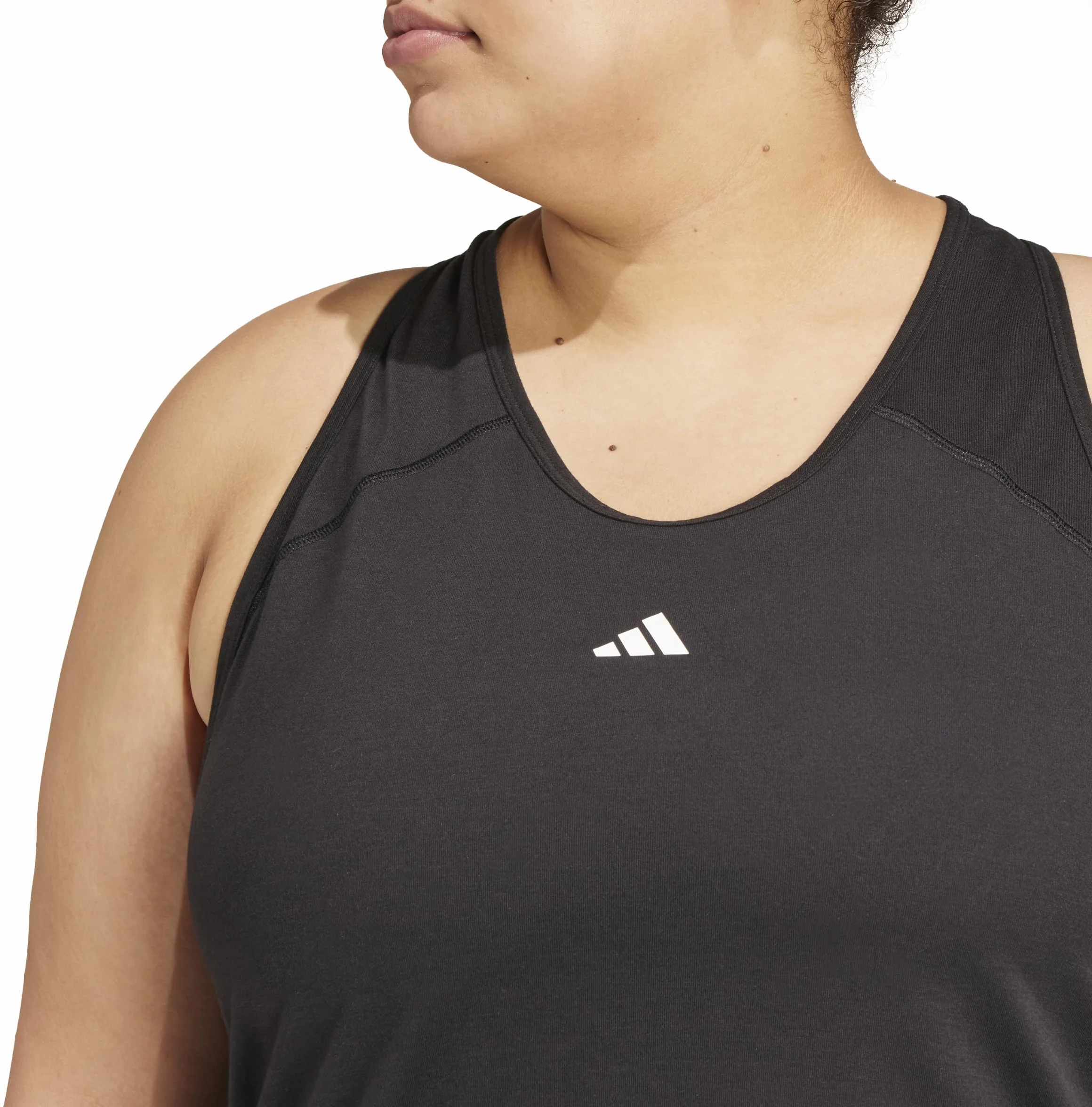 adidas Kobiety Train Essentials Minimal Branding Racerback Tank Top, black, XL Plus