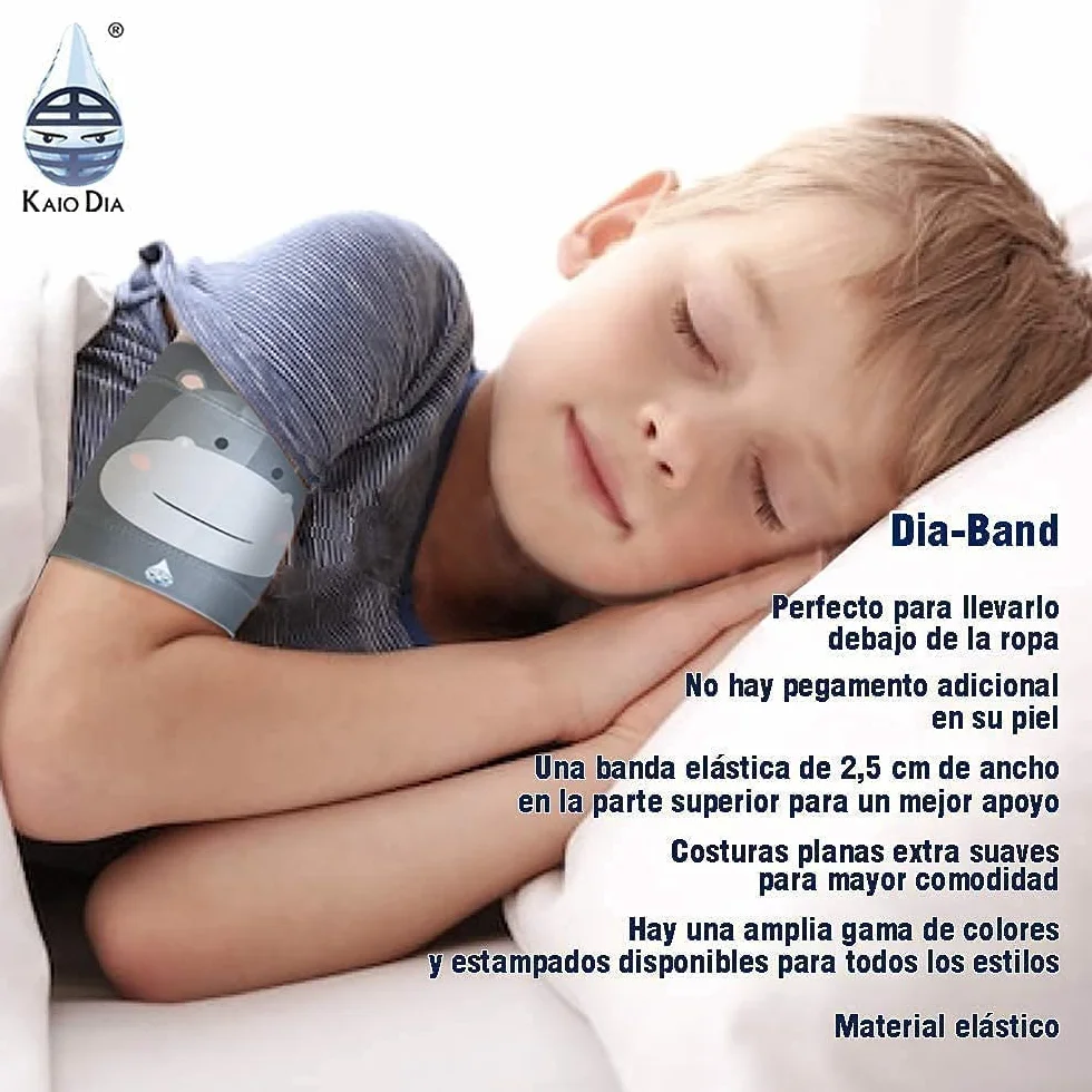 Dia-Band dla dzieci, opaska podtrzymująca i ochronna do czujnika glikemii Freestyle Libre, Medtronic, Dexcom lub Omnipod - opaska na głowę dla cukrzycy wielokrotnego użytku (Junior.XS (17-19 cm))