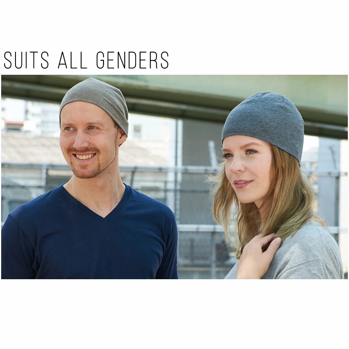 CHARM 100% Bawełniana Czapka Typu Beanie Damska lub Męska pod Kaskiem na Zimę Lato Dobre dopasowanie