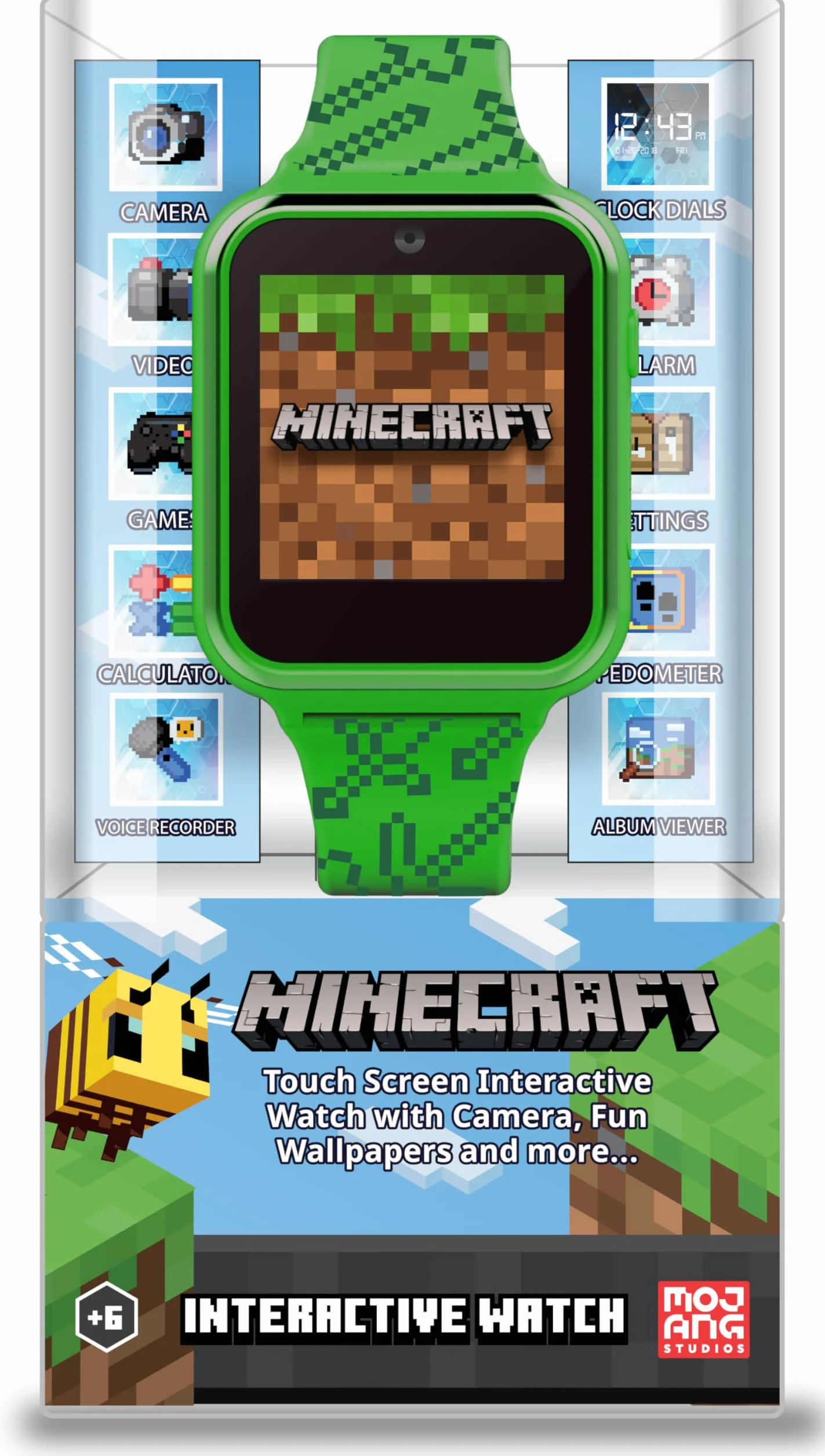 Minecraft MIN4045AZ Interaktywny smartwatch z ekranem dotykowym -