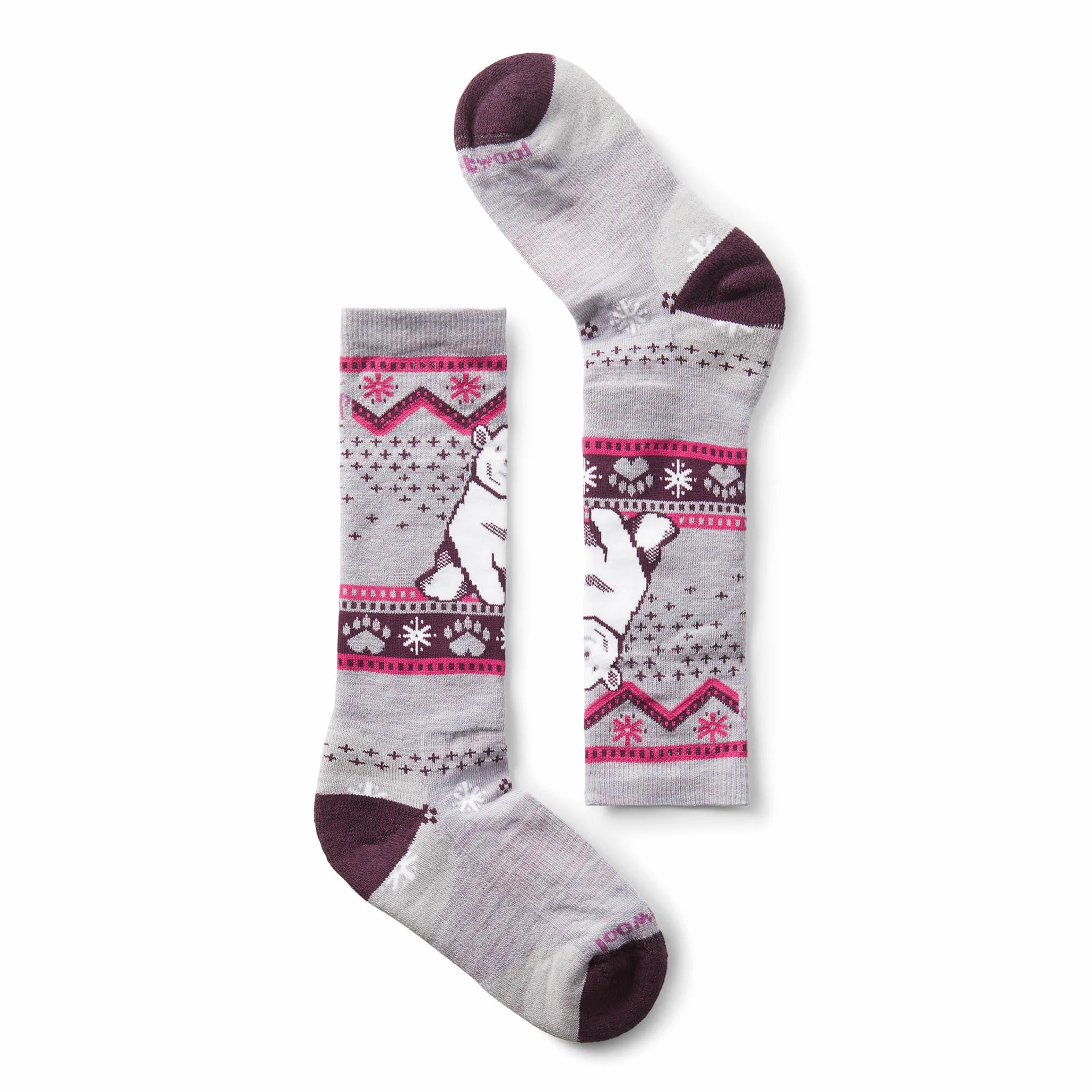 Smartwool Dzieci Wintersport Full Cushion Polar Bea Skarpety Purple Eclipse 29-32