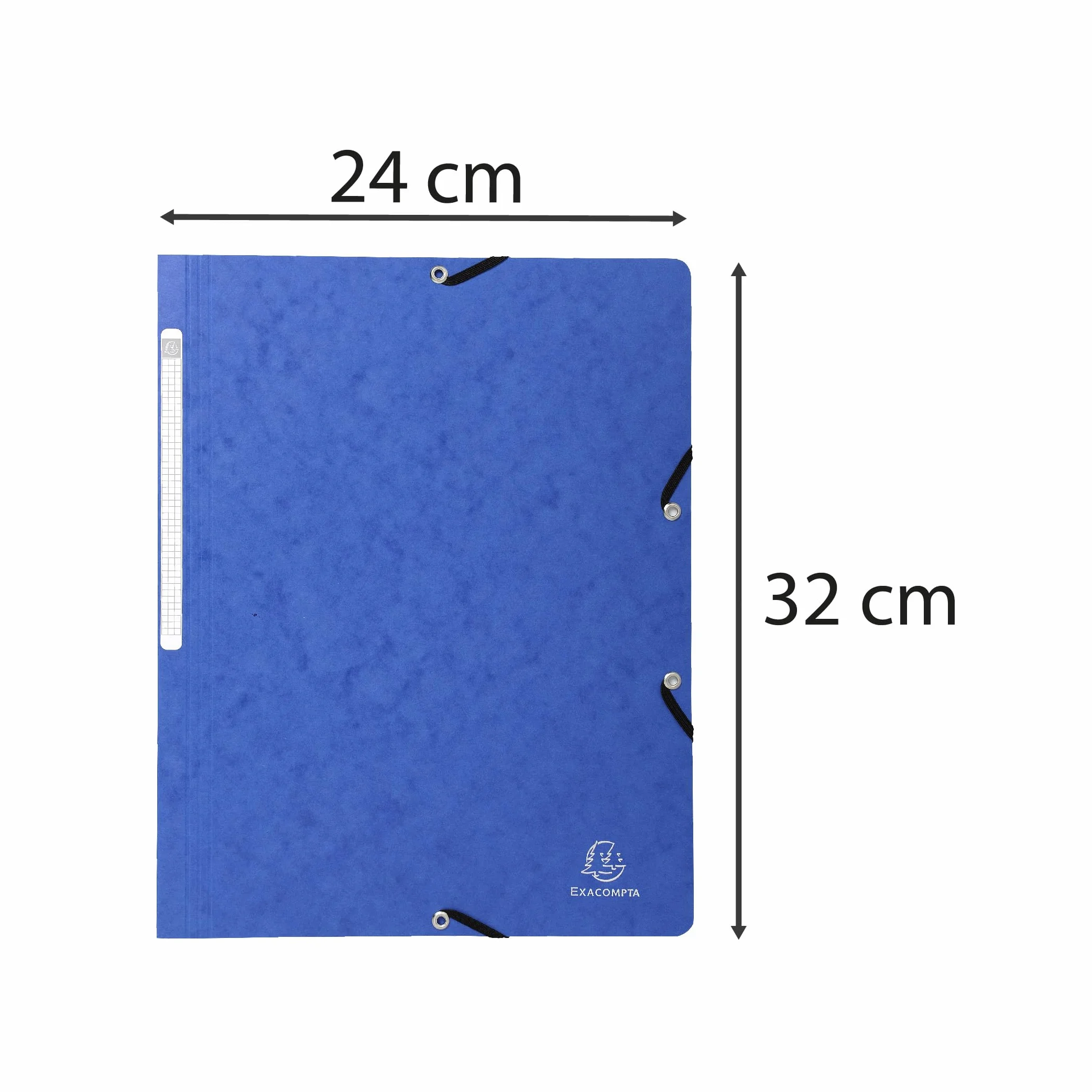 Exacompta 5520E Teczka na dokumenty - zamykana na 2 gumki - bez wewnętrznych klap - błyszczący karton Colorspan 400 gm2 - A4 - 5 sztuk - różne kolory