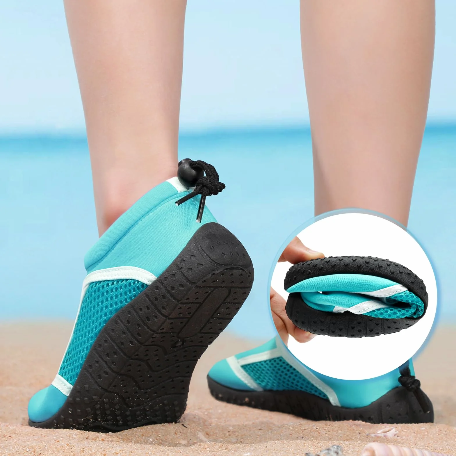 HKR Dziecięce buty kąpielowe, buty do wody, buty plażowe, dla chłopców i dziewczynek, rozm. 28-38, morski, 29 EU