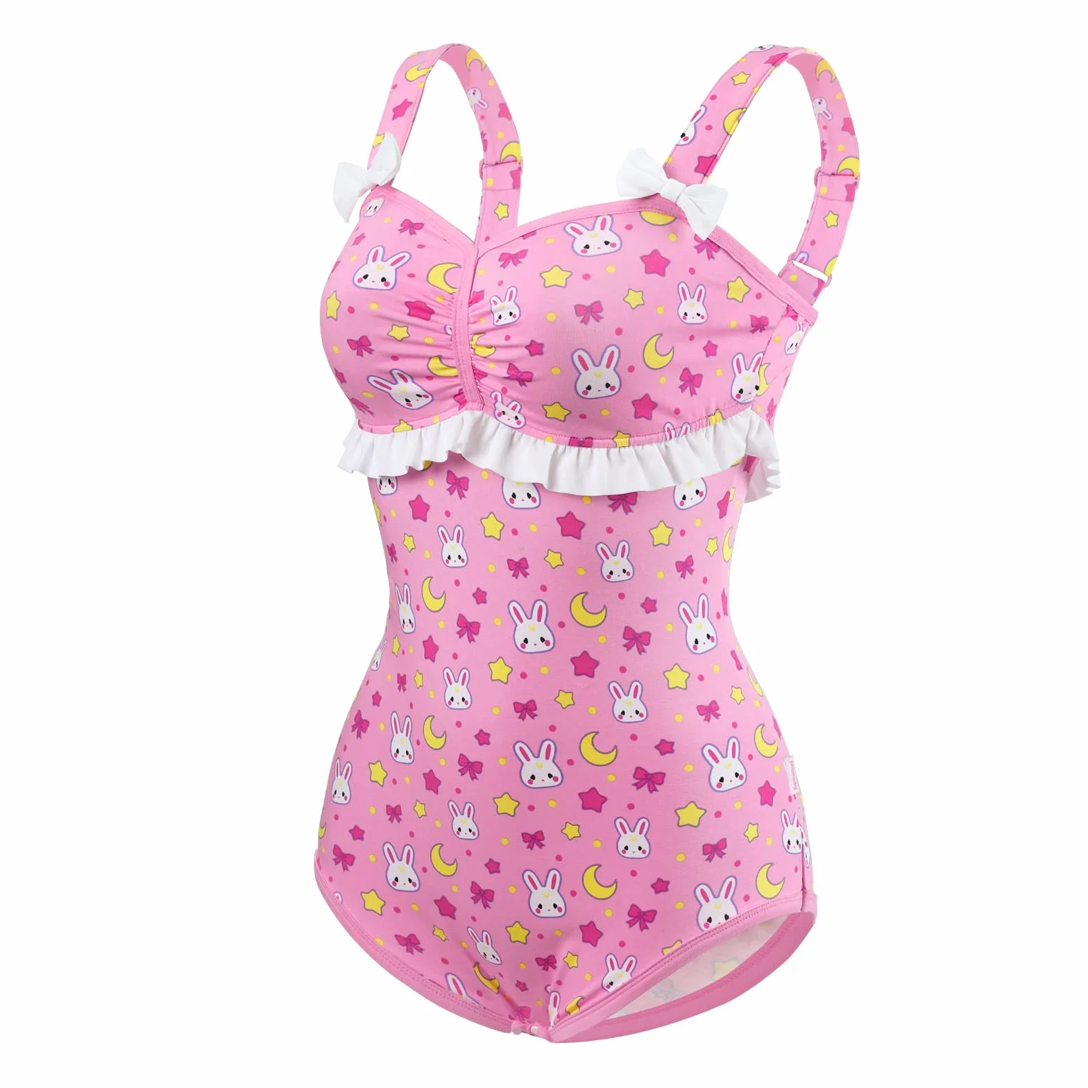 LittleForBig Bawełniany śpioszki Onesie Piżama Bodysuit-Usagi Moon/miś przyjaciele