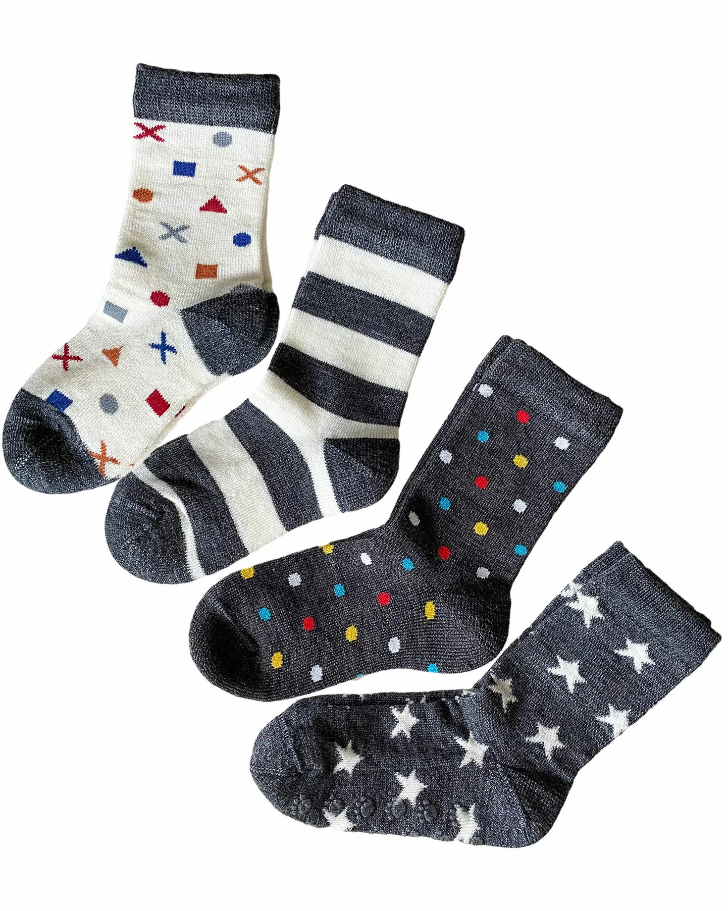 VITSOCKS Skarpetki Wełniane Dziecięce 80% Wełna Merino (4 PARY) Ciepłe z Pluszem