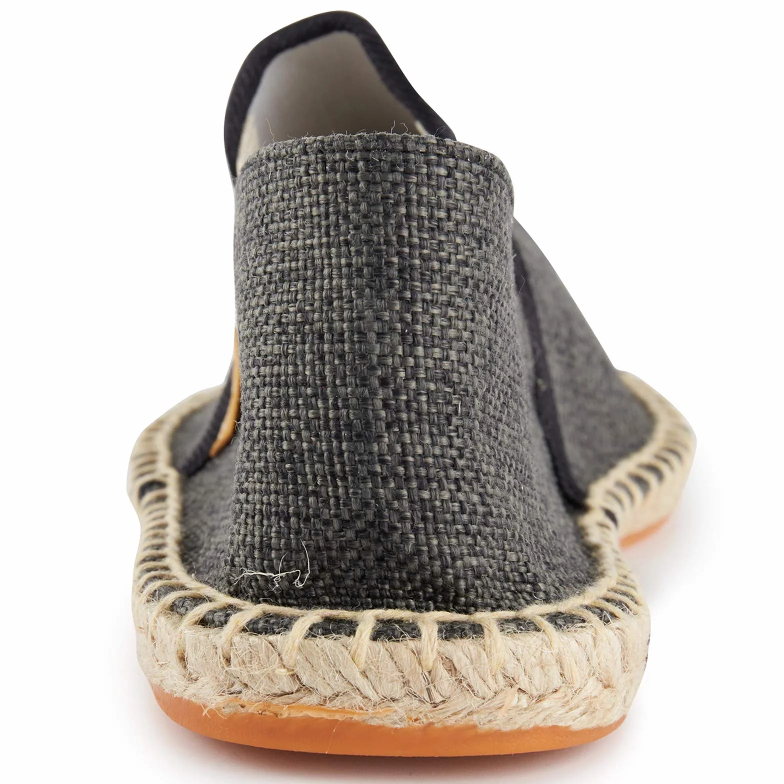 Alexis Leroy Jednolity kolor Slipper Espadryle Męski Flats Slip-On z płótna żaglowego Czarny 44 EU