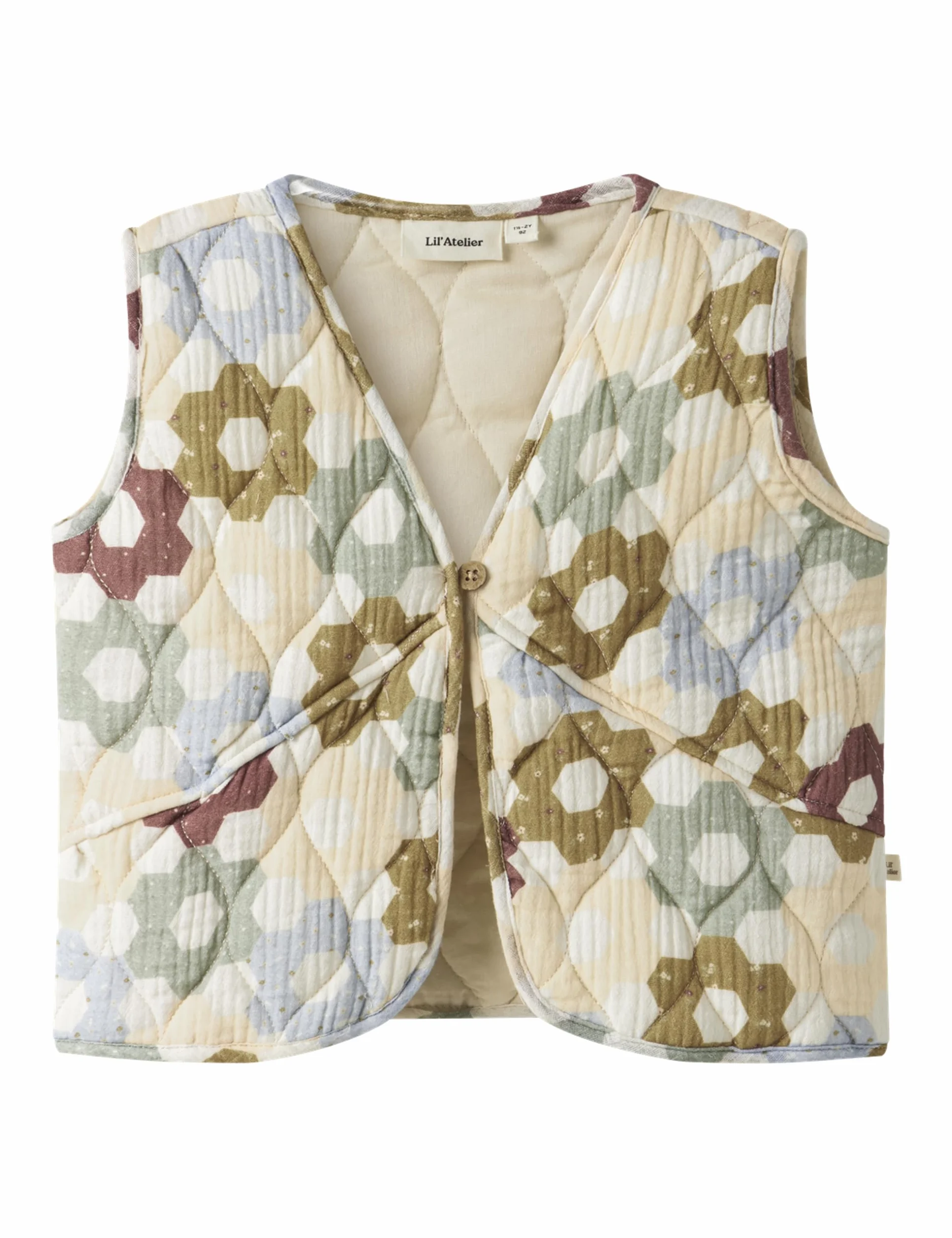 Nmftalia Sl Quilt Vest Lil, Coconut Milk, 104