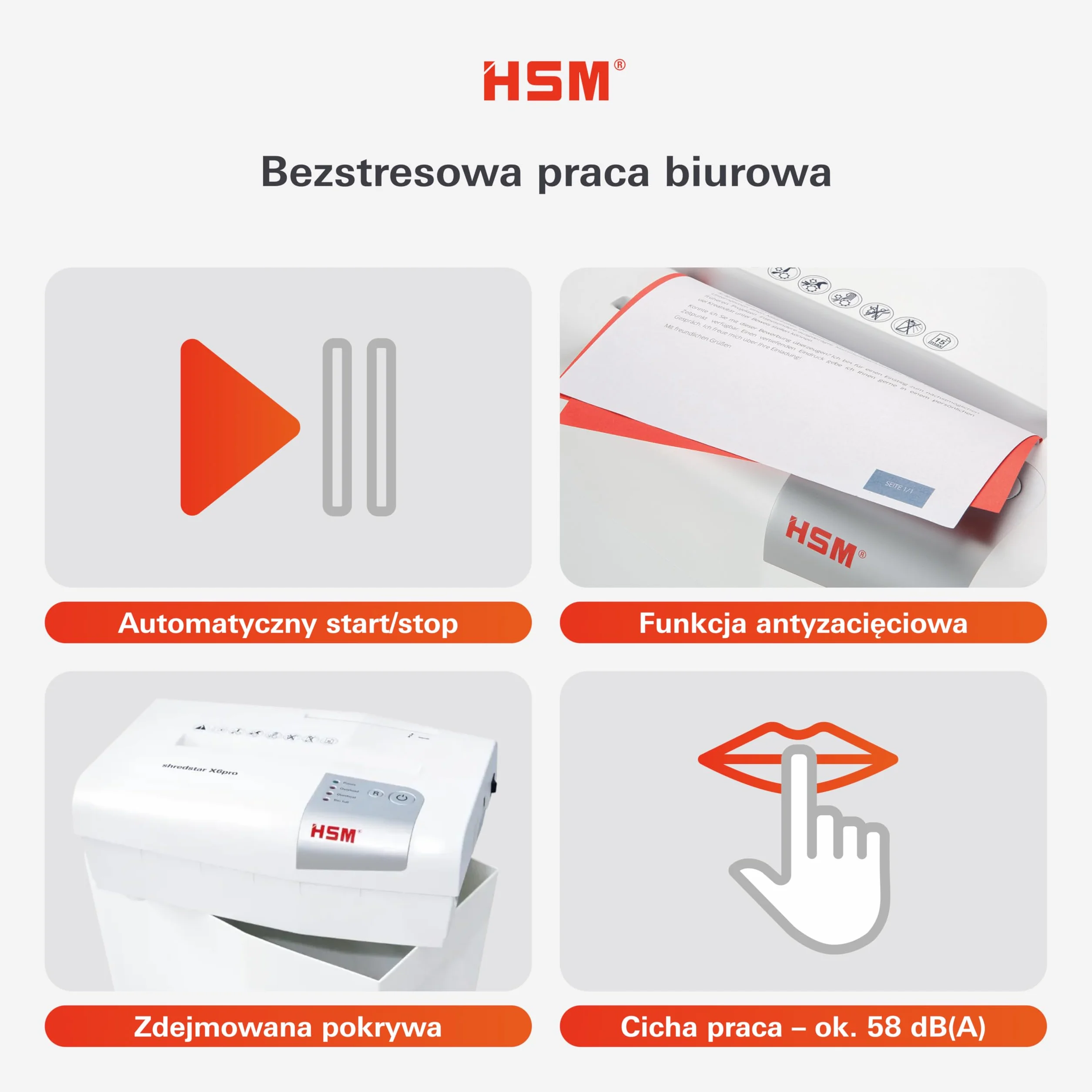 Hsm Shredstar X10 1045111 Niszczarka, Biały, do 10 arkuszy