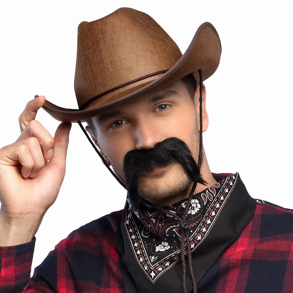 Boland 01805 wąsy Gringo, rozmiar uniwersalny, czarny