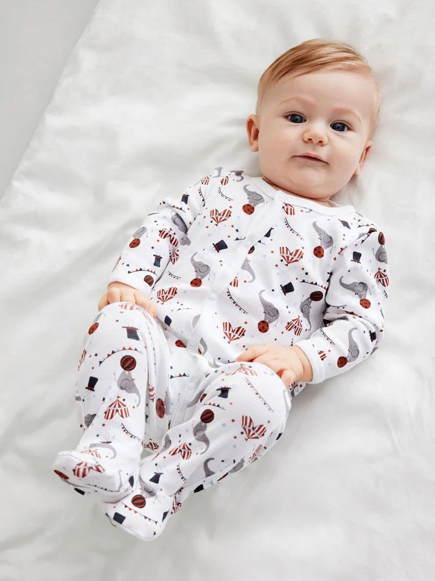 NAME IT Kapcie dla niemowlęcia/dziecka Uniseks - dzieci Nbnnightsuit 2p W/F Grey Mel Circus Noos