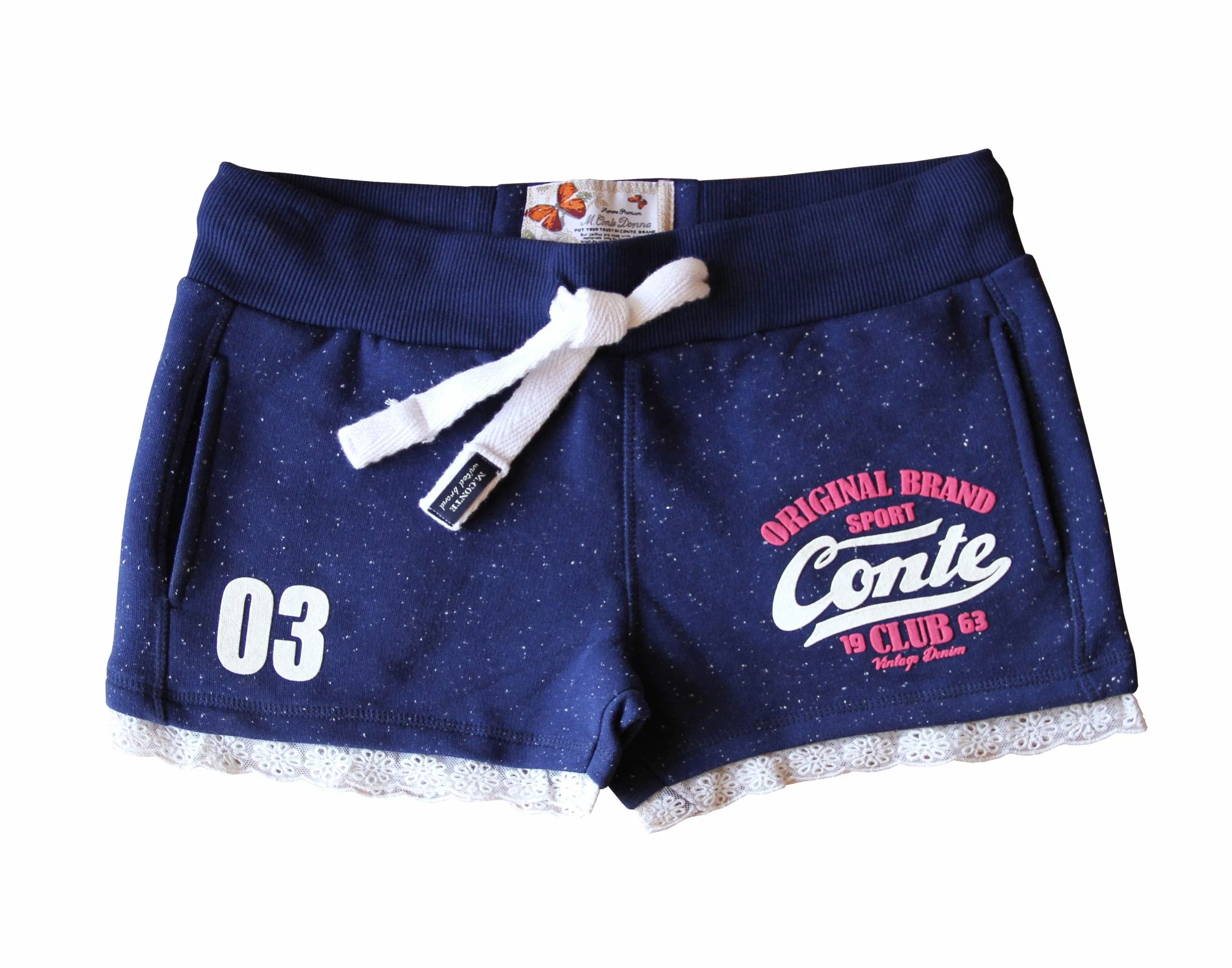 M.Conte Damskie spodenki dżersejowe Basic Skinni Fit Sportowe szorty treningowe/szorty retro krótkie damskie spodnie spodnie spodnie do biegania spodnie sportowe niebieskie neonowe różowe białe