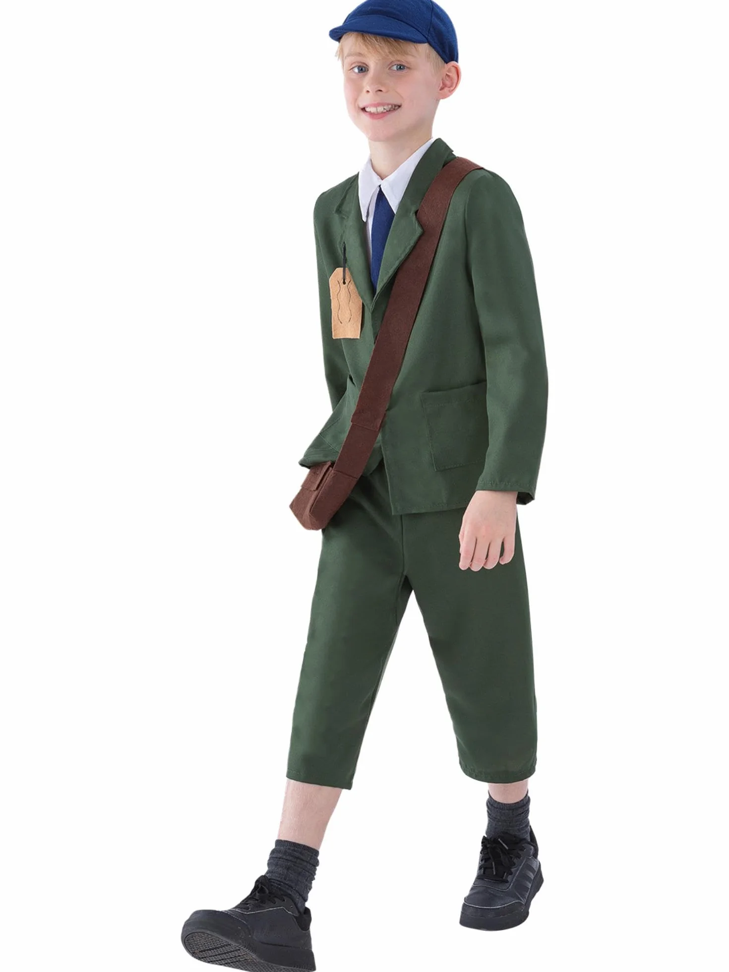 WW2 Evacuee Boy Green Costume (L)
