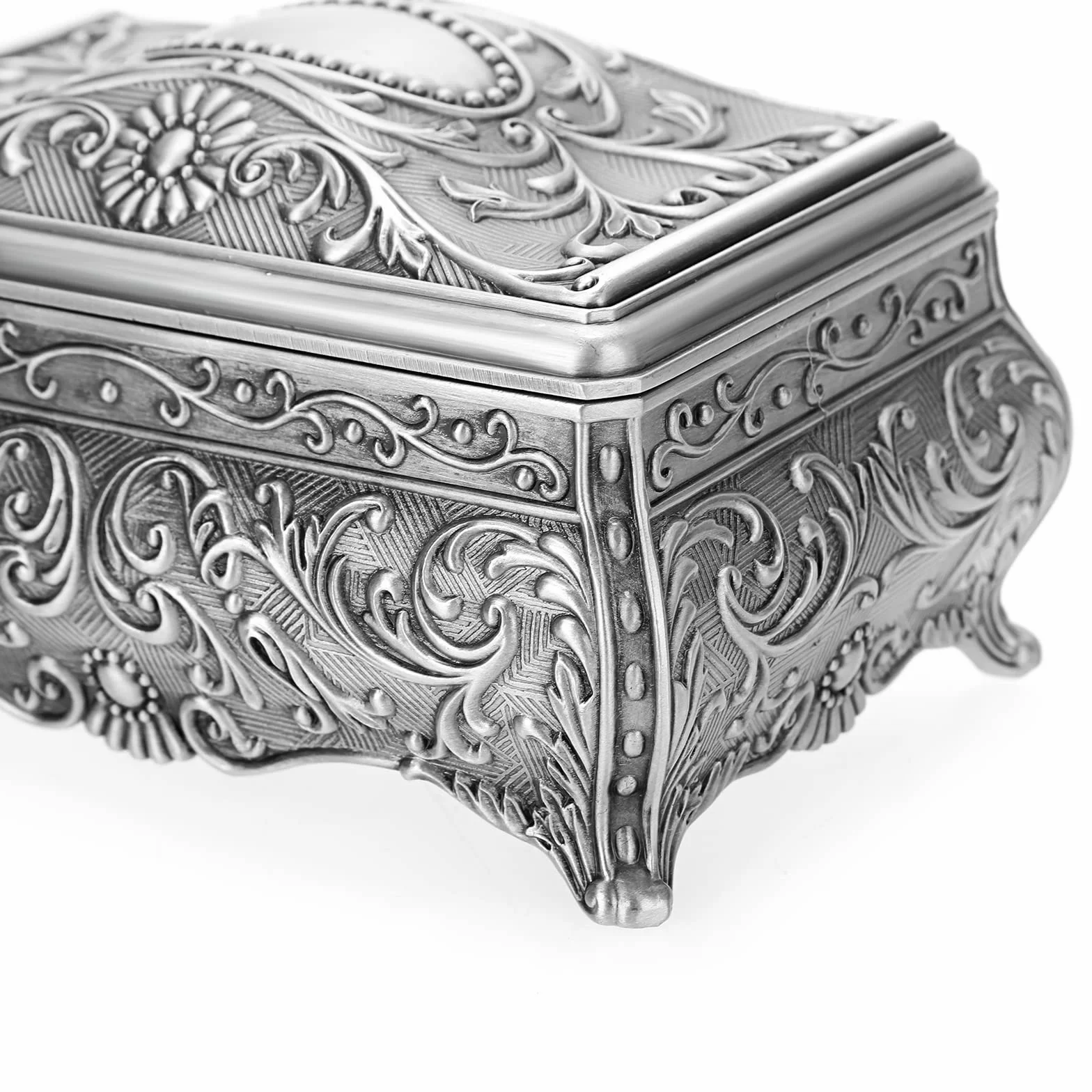 IGNPION Metalowa dekoracyjna pozytywka elegancka muzyczna szkatułka na biżuterię pudełko do przechowywania drobiazgów biżuteria muzyczna pamiątka ozdobna gablota urodzinowa, ślub (melodia: jesteś moim
