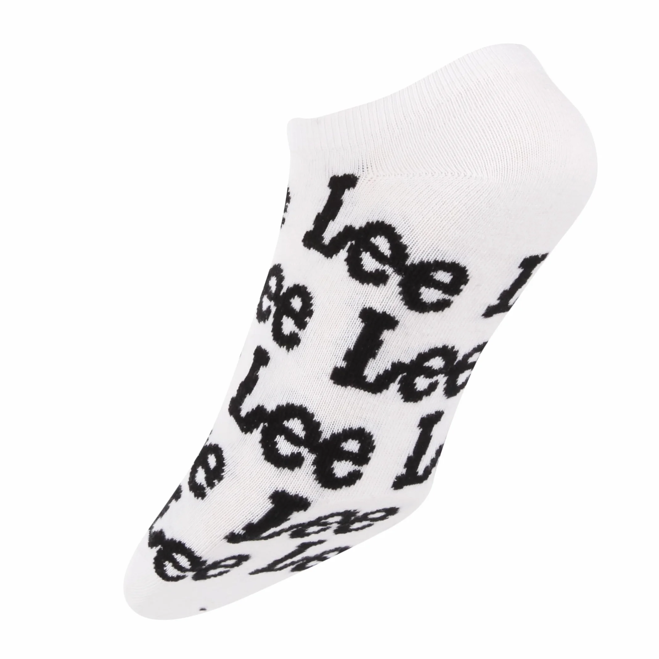 Lee Damskie skarpety do kostki Lee Kobiety Damskie Skarpety Lee W Kolorze Białym/Szarym | Niskie Skarpety Designerskie Do Sneakersów