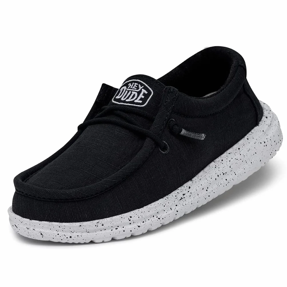 Hey Dude Wally Youth Slub Canvas Moccasin, granatowy, 33 EU, grantowy, 33 EU