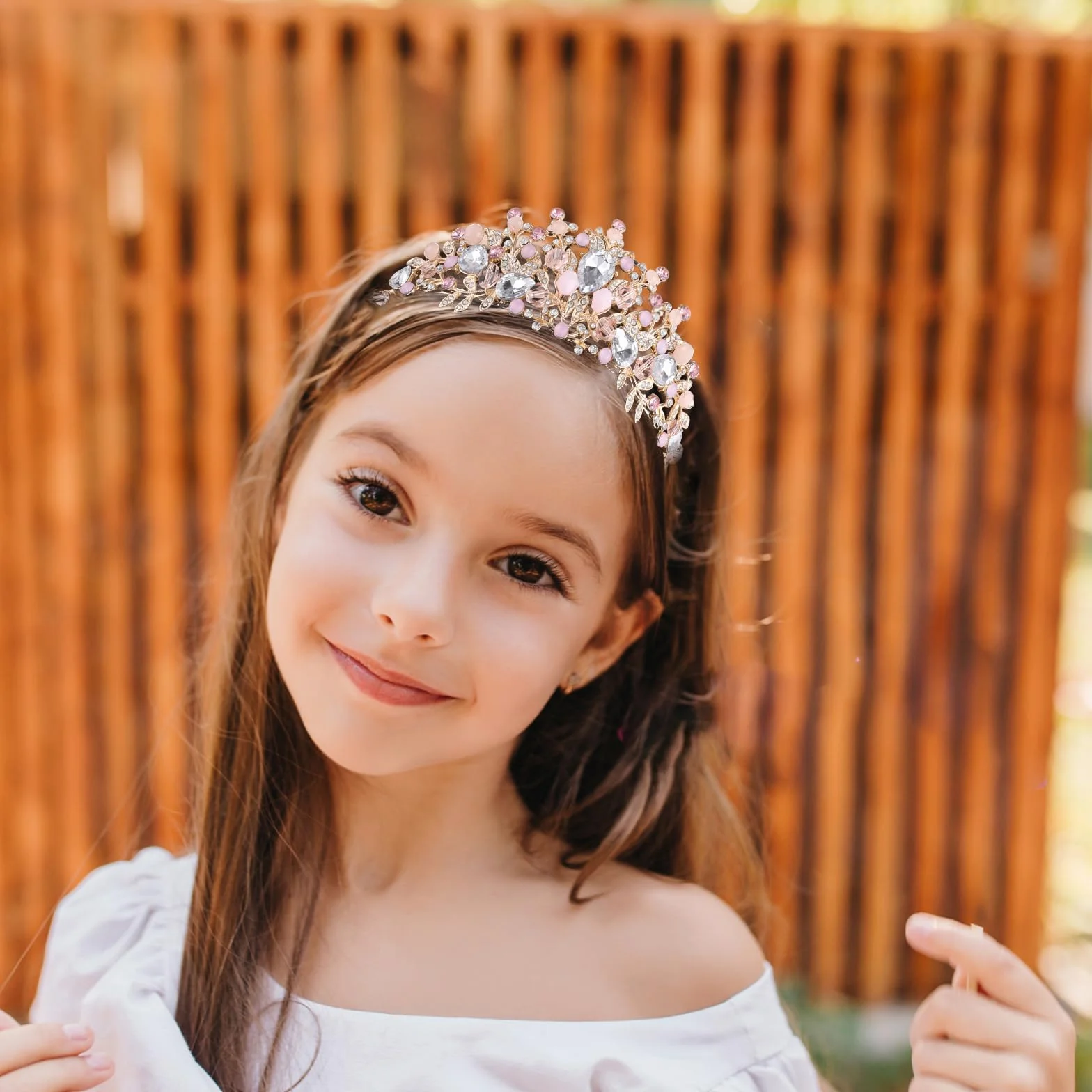 Diadem z kryształową koroną, straszak, dla dziewcząt i księżniczek, opaska na czoło, słodka, na wesele, panna młoda, ozdoba do włosów na urodziny, Boże Narodzenie, Halloween, karnawał