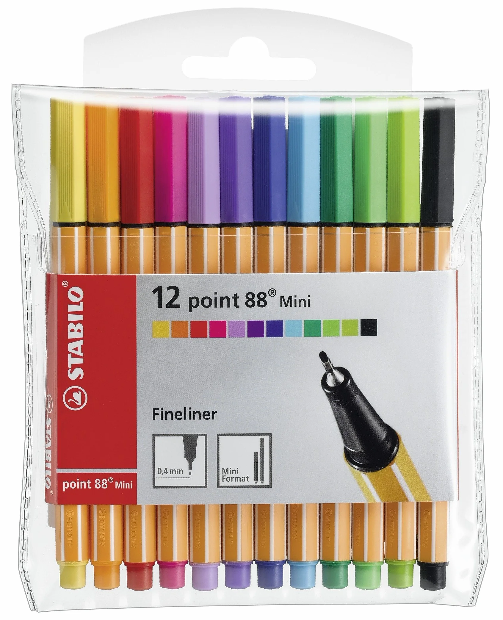 Cienkopis - STABILO point 88 Mini etui 12 kolorów