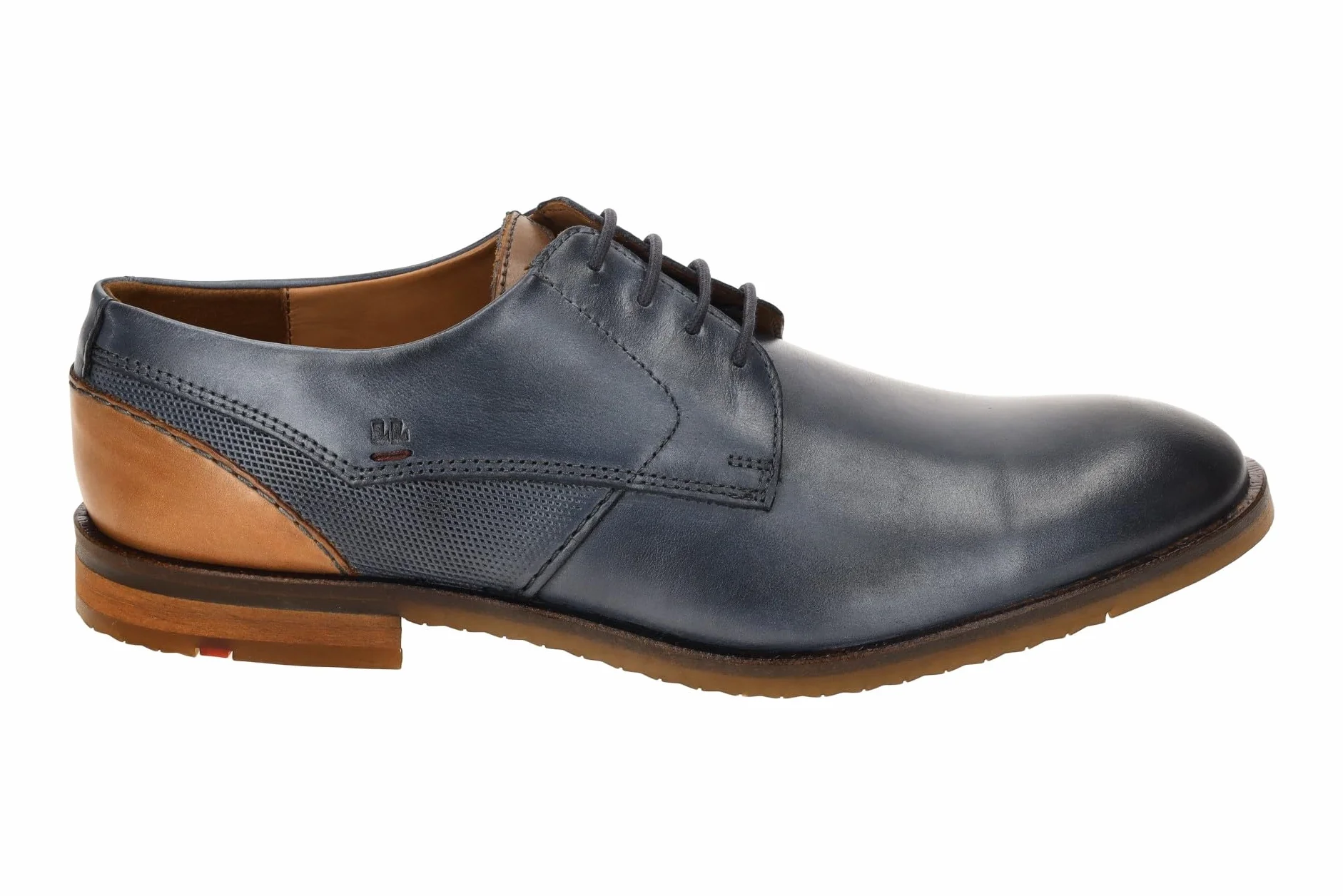LLOYD Męskie buty sznurowane/buty biznesowe/półbuty Domino niebieskie, gładka skóra