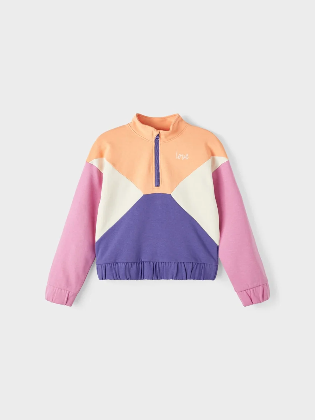 NAME IT Bluza sportowa Dziewczynki Nkfbanina Ls Loose Short Sweat Unb