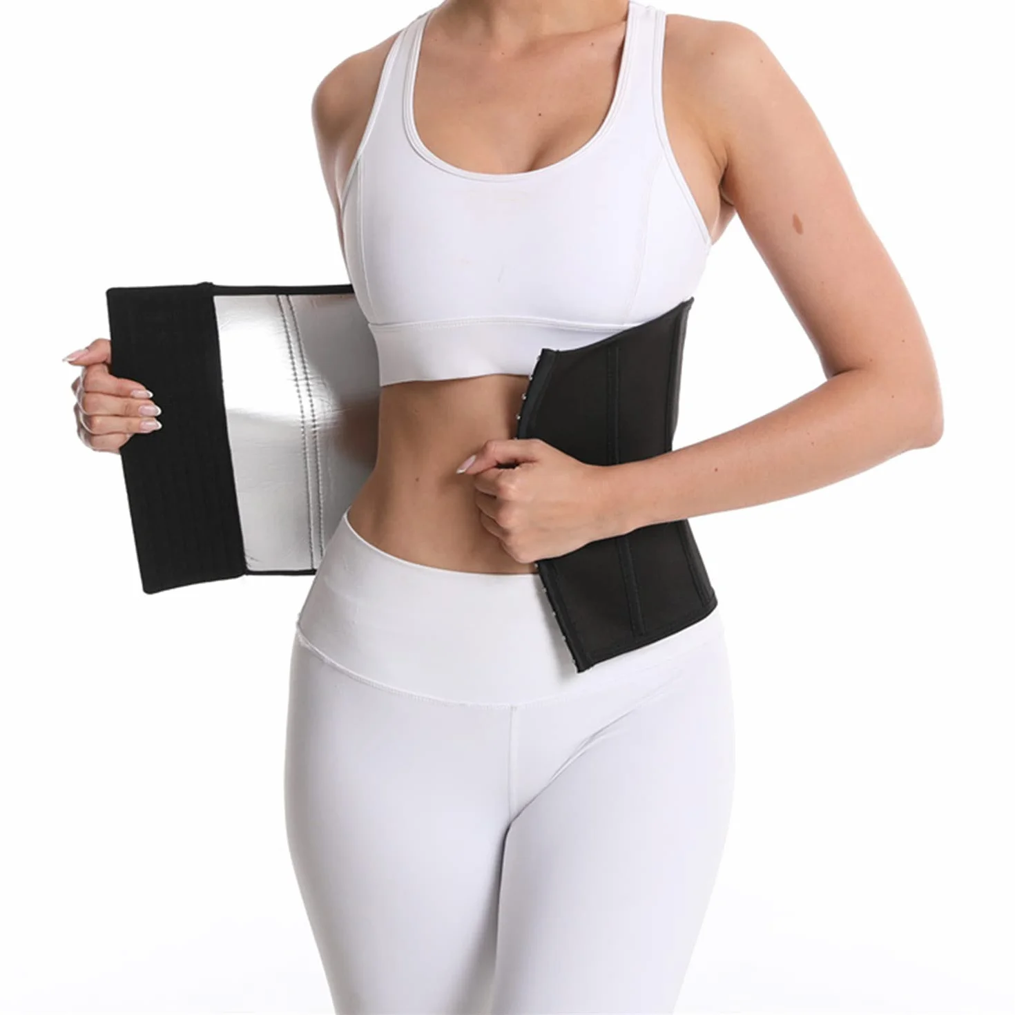 Sportowy gorset pod biustem Shapewear regulowany gorset taliowy damski pas trenażer Cincher pas gorset