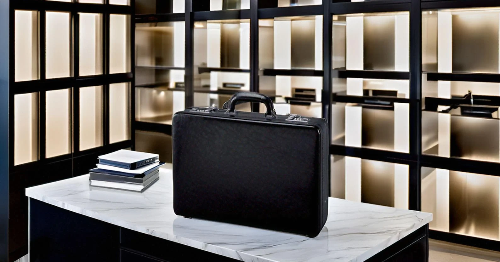 ALASSIO 41033 Aktówka Taormina - Walizka Attaché Z Wysokiej Jakości Skóry, 2 Zamki Szyfrowe, Biznesowa, Czarna, Ok. 45,5 x 33 x 10 (+2) cm
