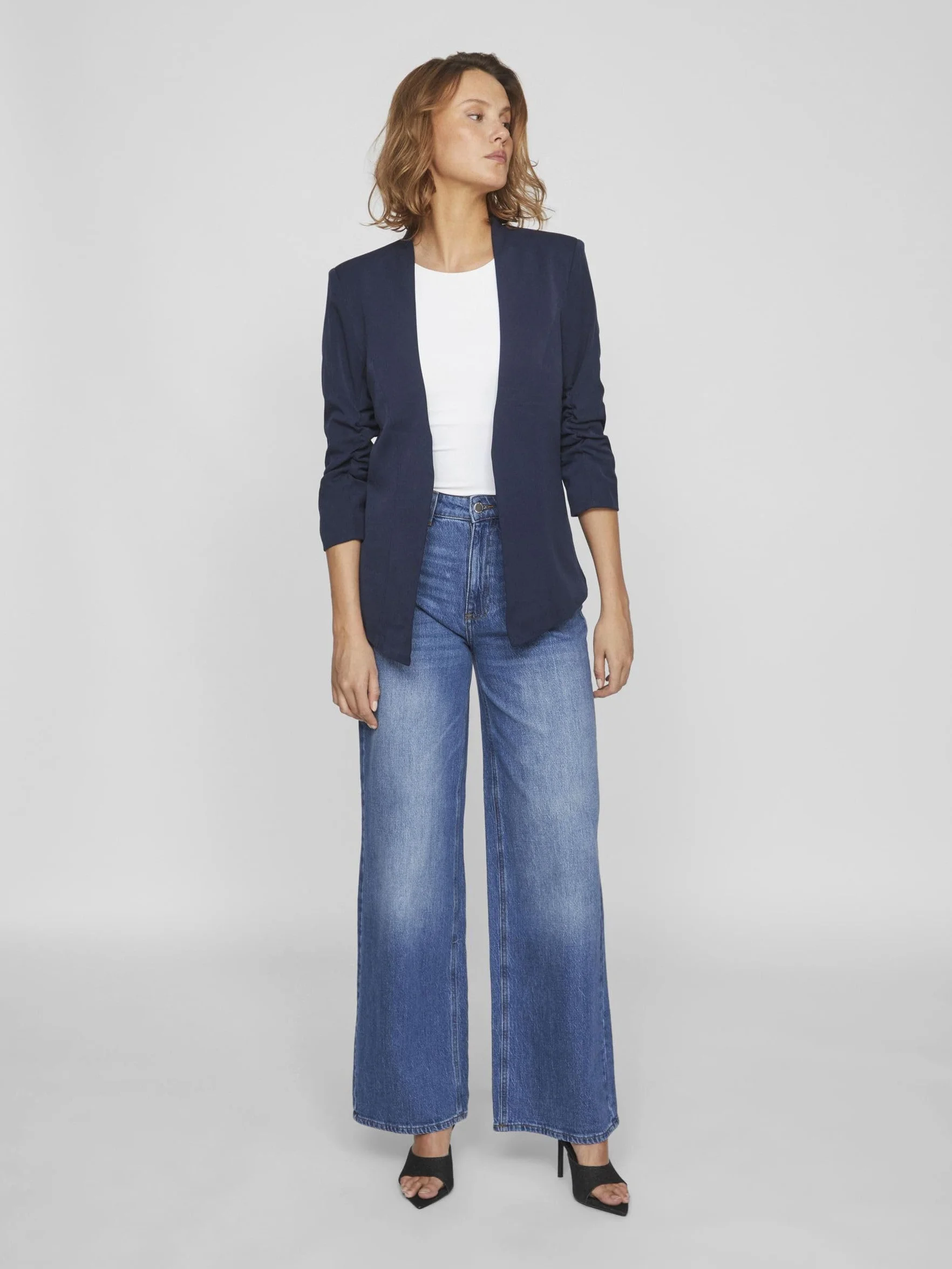 Vila Blezerek Kobiety Viher New 3/4 Blazer/Su-noos