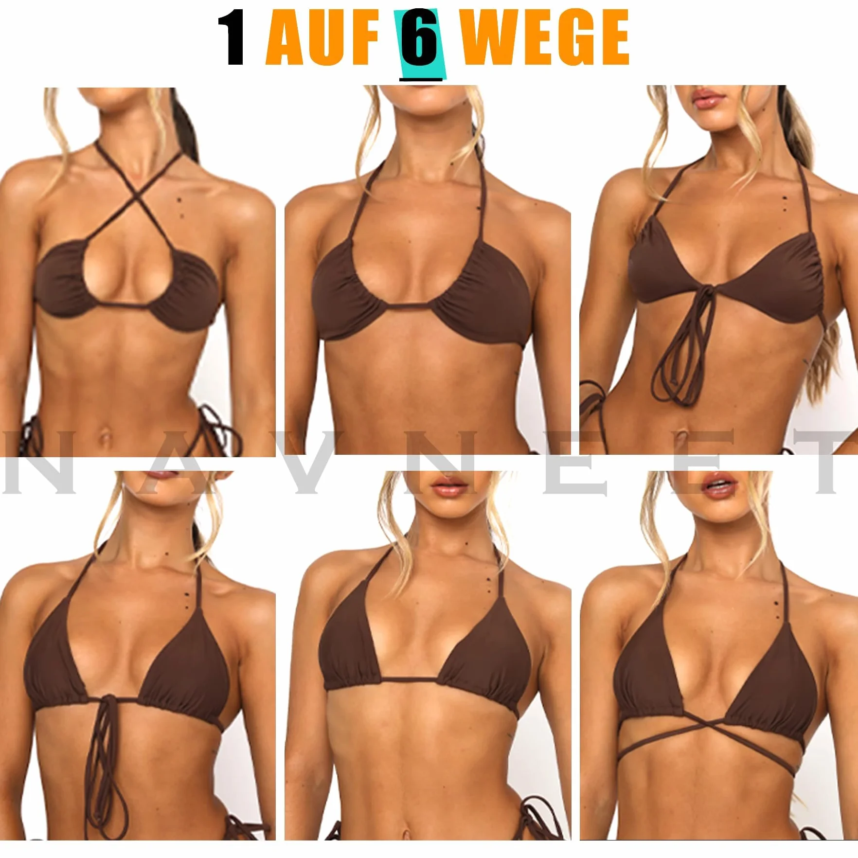 Navneet Bikini top damski bikini trójkątny push up stringi bikini top bikini moda kąpielowa kostium kąpielowy