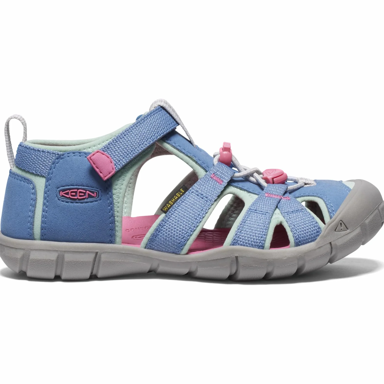KEEN Sandały dziecięce unisex Seacamp 2 CNX, Coronet niebieski gorący róż, 38 EU