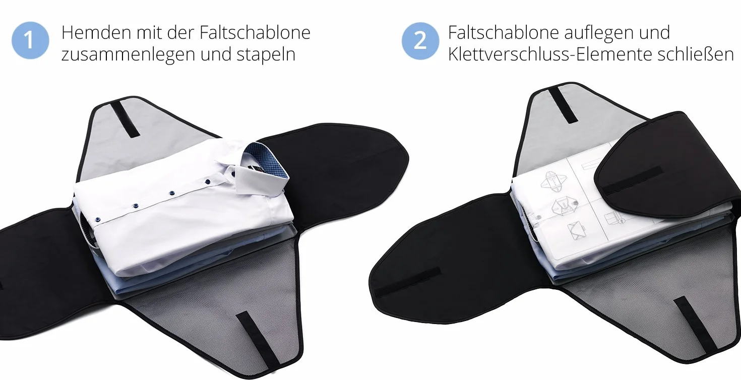 Alpamayo® Torba na koszulę z pomocą ułatwiającą składanie, na koszule niegniotące się podczas podróży, do transportu koszul w walizce, bagażu podręcznym lub torbie podróżnej, czarna