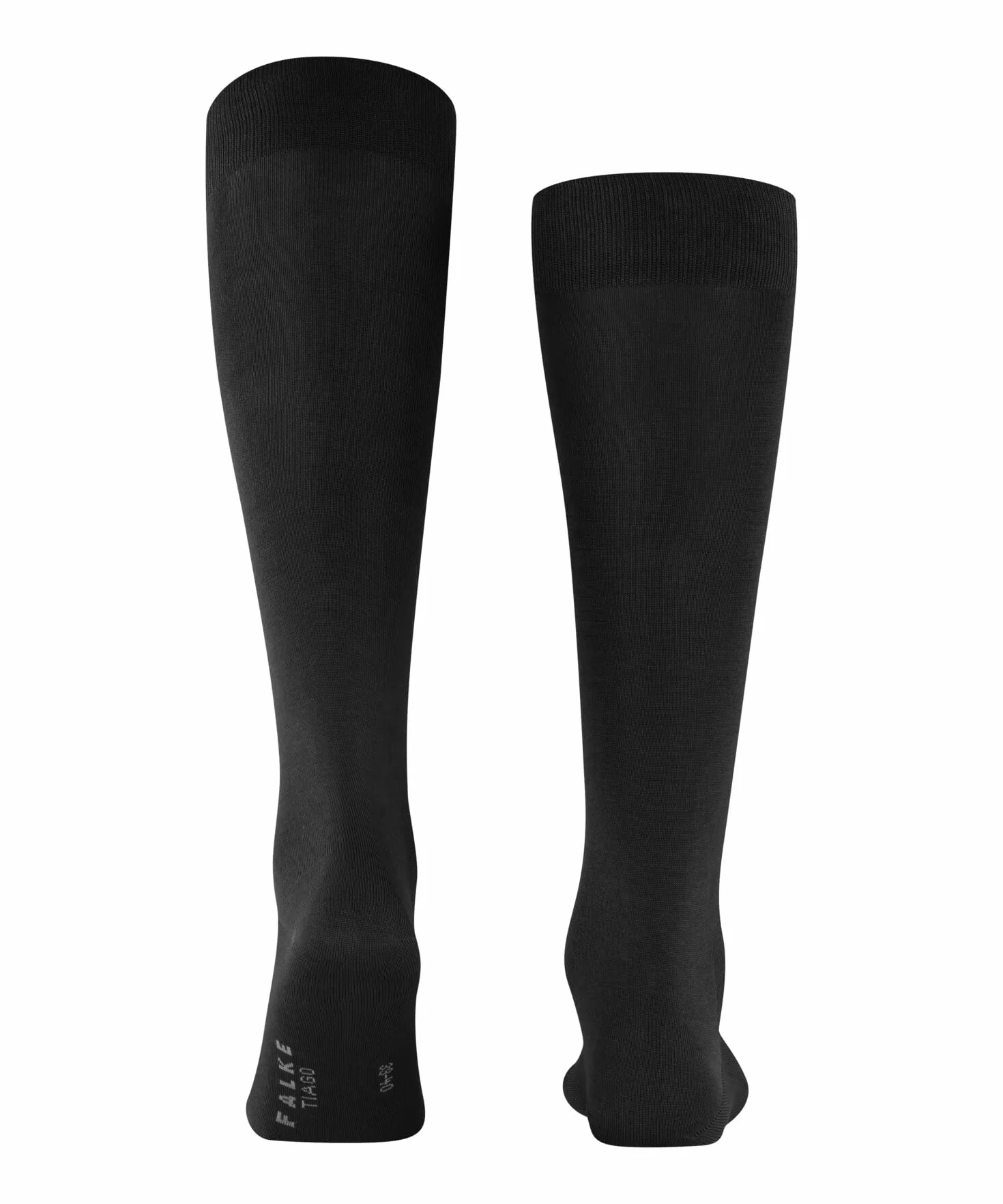 FALKE Mężczyźni Podkolanówki Tiago M Kh zrównoważona bawełna fil d'ecosse długie jednokolorowe 1 Para, Czarny Black 3000, 41-42