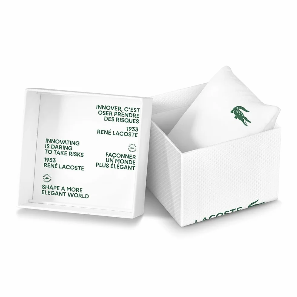 Lacoste Analogowy zegarek kwarcowy dla kobiet z białą silikonową bransoletką - 2001063, biały, Unique size, pasek