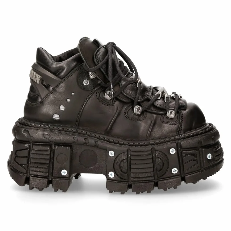 New Rock Skórzane buty na platformie M.TANK106NLACE-c1