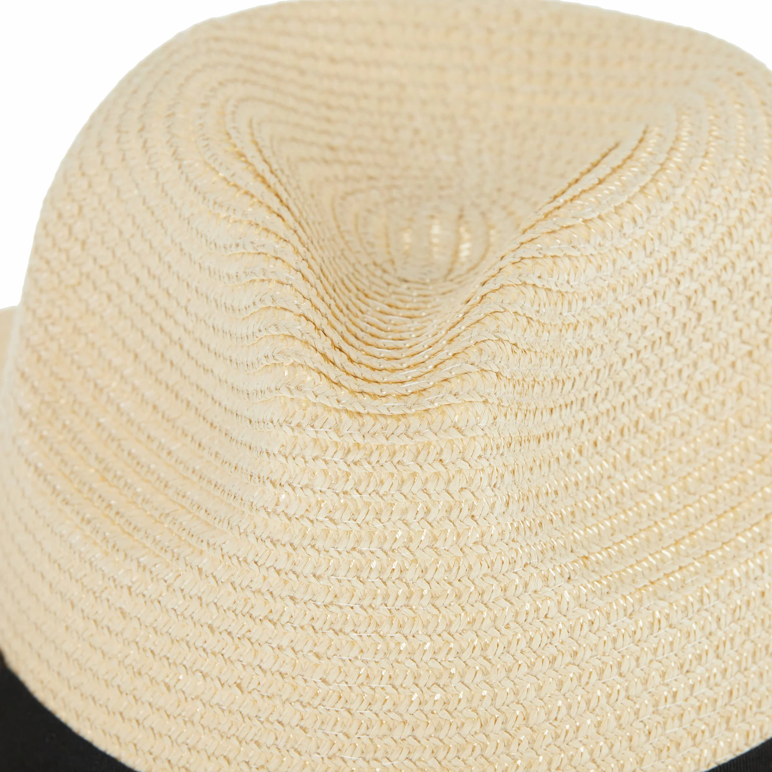 Relaxdays Kapelusz panama, dla kobiet i mężczyzn, kapelusz słomkowy ze wstążką rypsową, szerokie rondo, na obwód głowy: 54 cm, kapelusz Fedora, beżowy