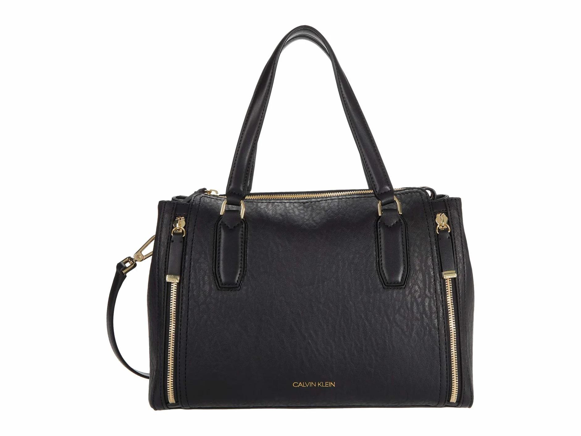 Calvin Klein Elaine Bubble Lamb Novelty Satchel damska torba na ramię, czarny/złoty, jeden rozmiar