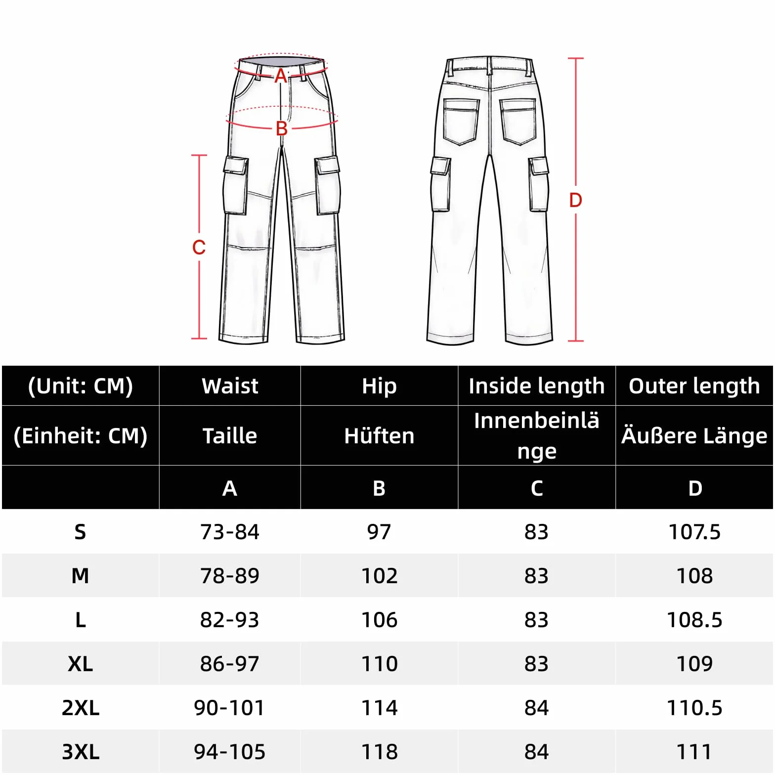 WORK IDEA Damskie spodnie trekkingowe, stretch-Slim Fit, wodoodporne, nadają się do aktywności na świeżym powietrzu